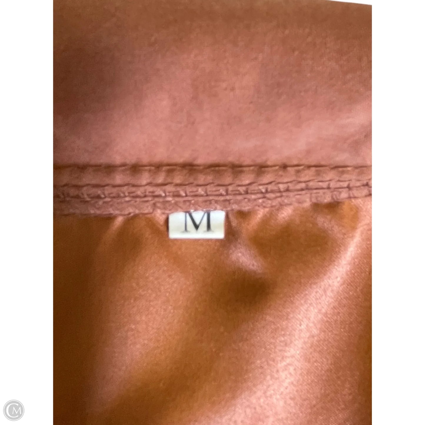 Coat Trench Coat By Clothes Mentor In Orange, Size: M