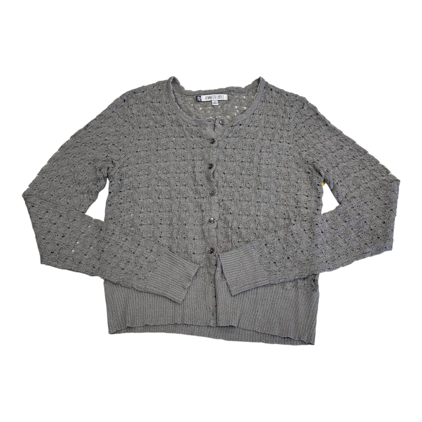 Sweater Cardigan By Jennifer Lopez In Grey, Size:S