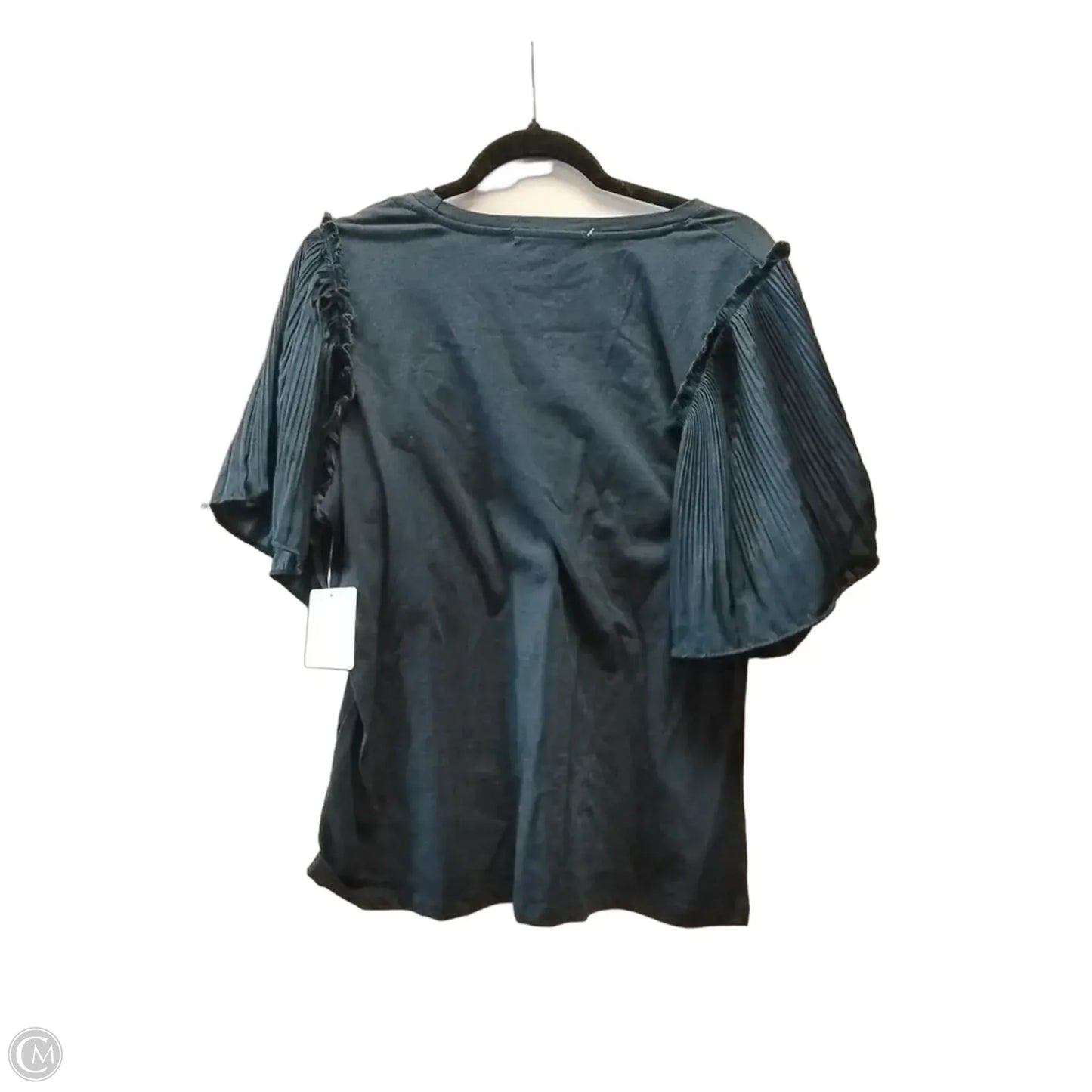 Blouse Short Sleeve By Clothes Mentor In Navy, Size: Xl