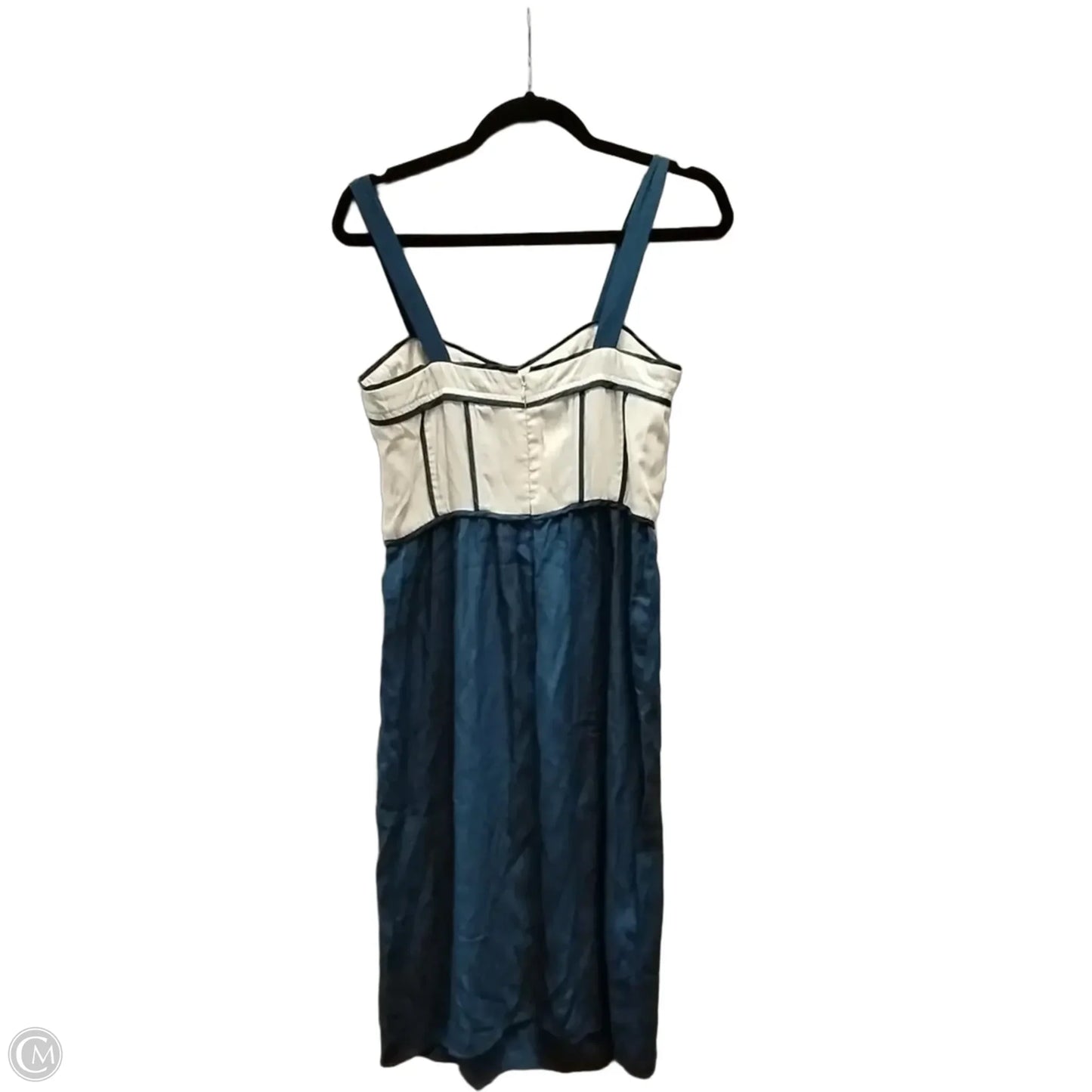 Dress Casual Short By Tinley Road In Blue & Cream, Size: M