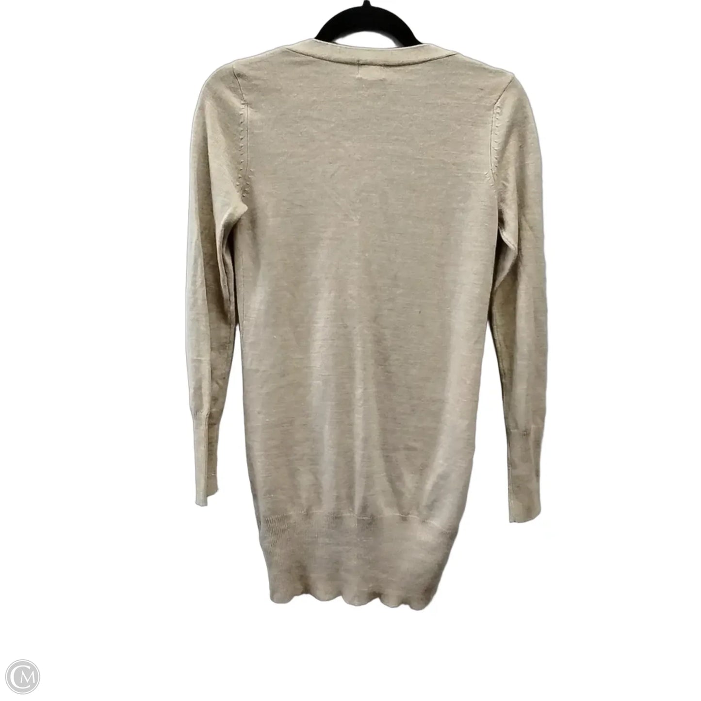 Sweater Cardigan By H&m In Tan, Size: Xs