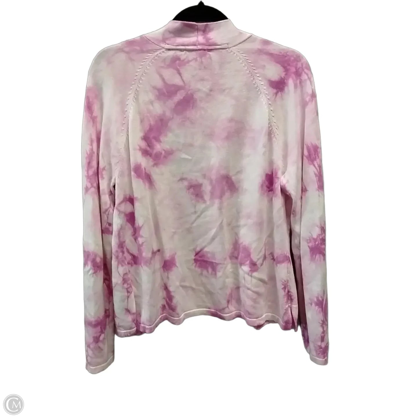 Sweater Cardigan By Isaac Mizrahi In Tie Dye Print, Size: S