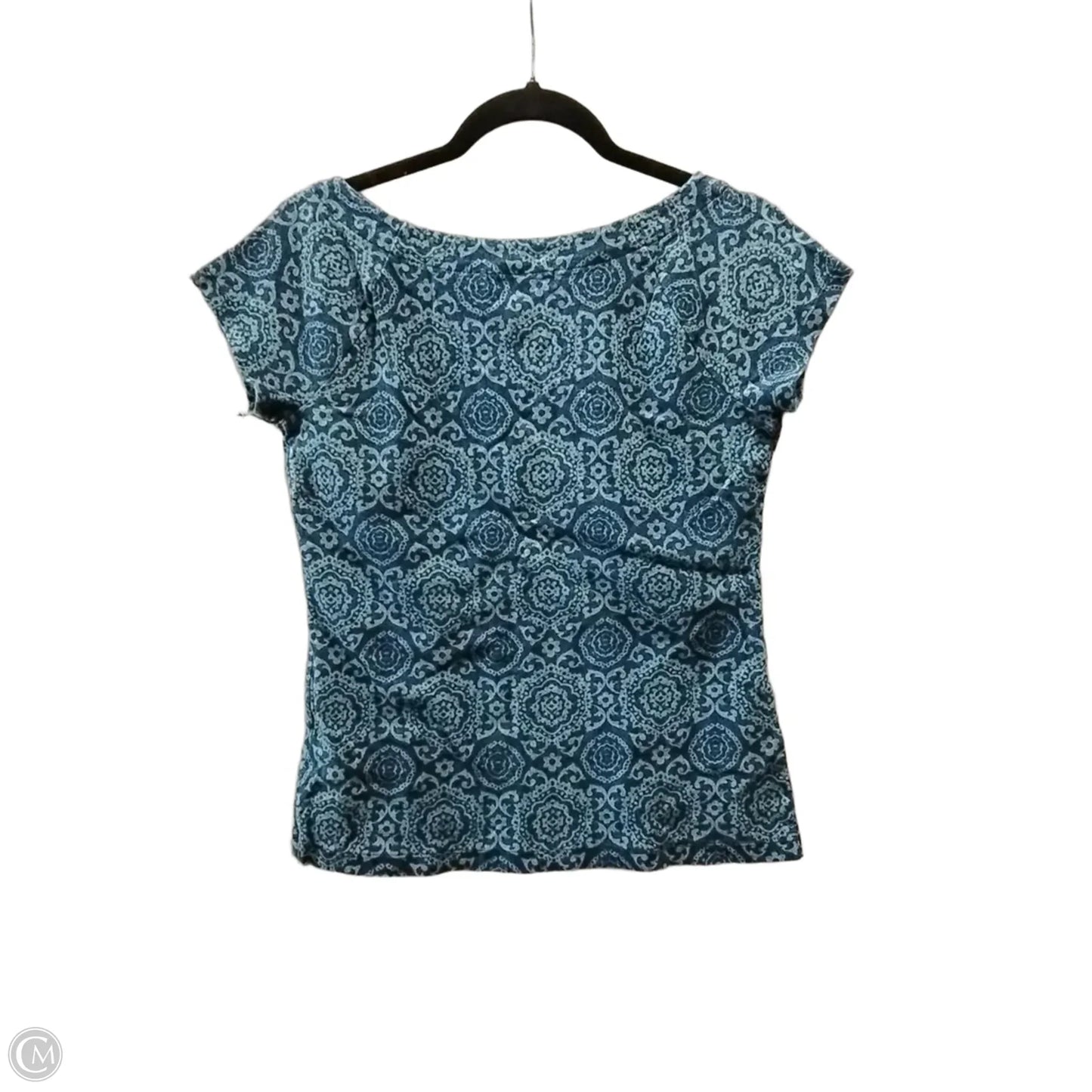 Top Short Sleeve By Lauren By Ralph Lauren In Blue, Size: L
