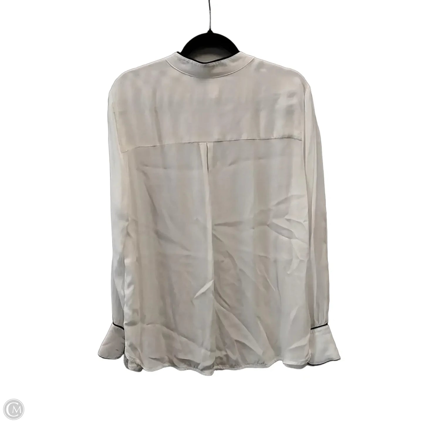 Blouse Long Sleeve By Gap In Blue & White, Size: Xl