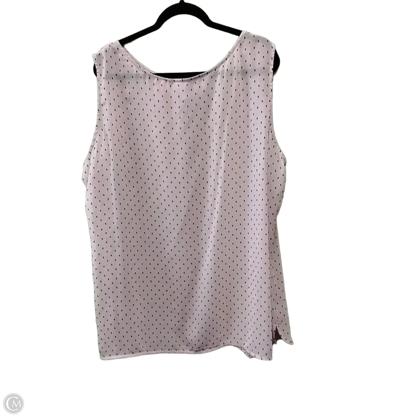 Blouse Sleeveless By Liz Claiborne In Black & Pink, Size: 3x