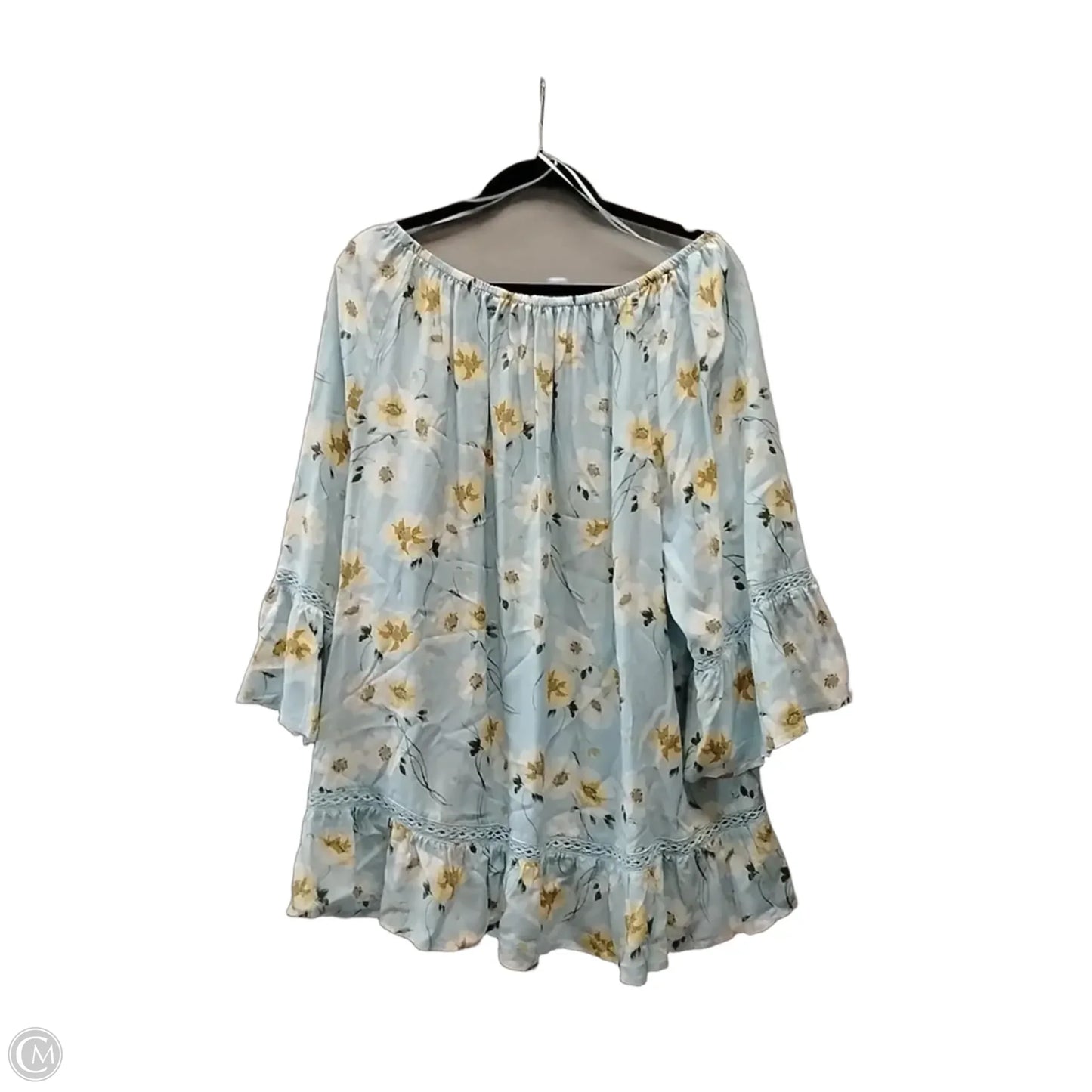 Blouse 3/4 Sleeve By Fever In Floral Print, Size: 2x