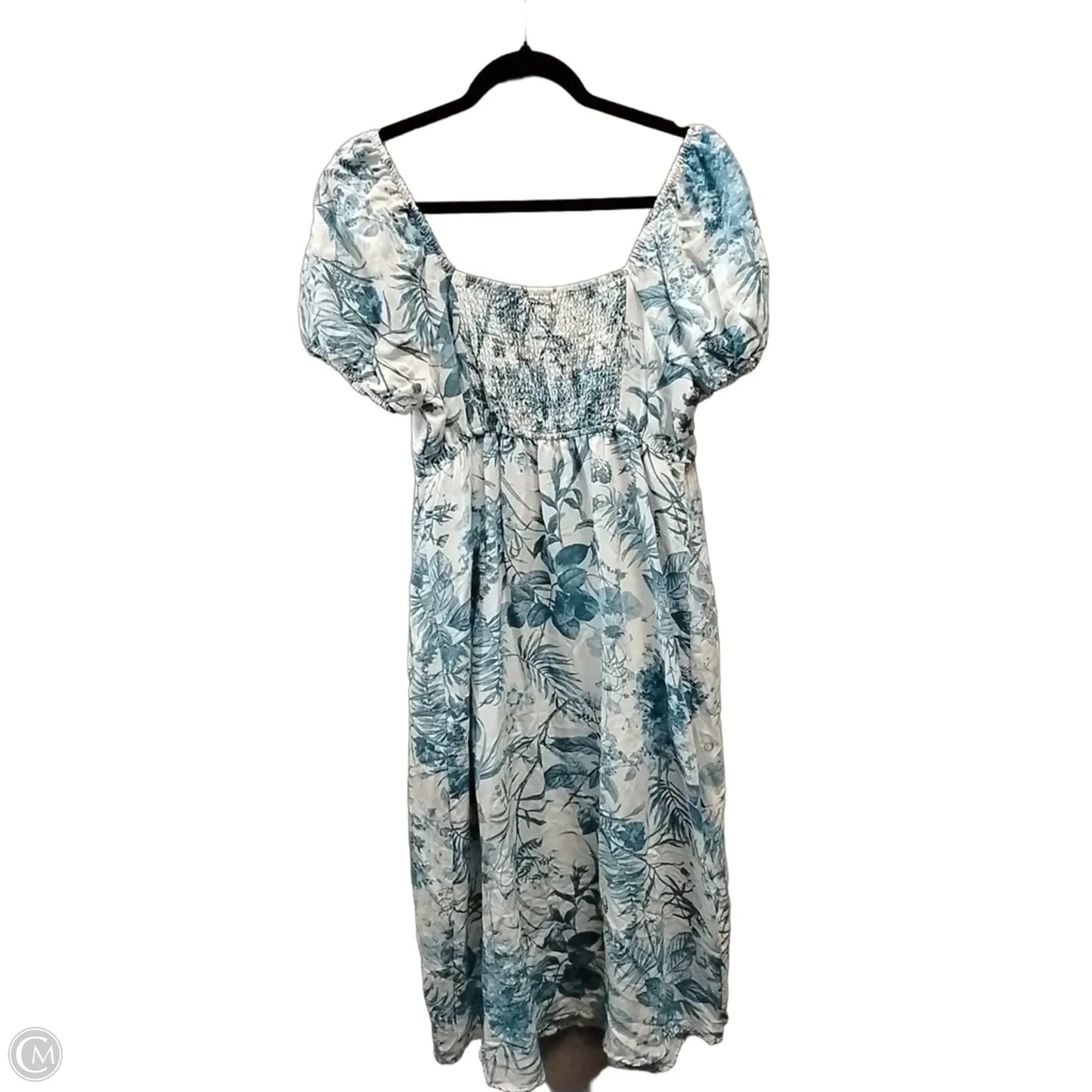 Dress Casual Maxi By Sweet Wanderer In Blue & White, Size: 16
