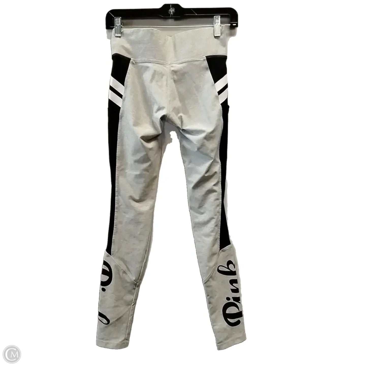Athletic Leggings By Pink In Black & Grey, Size: Xs