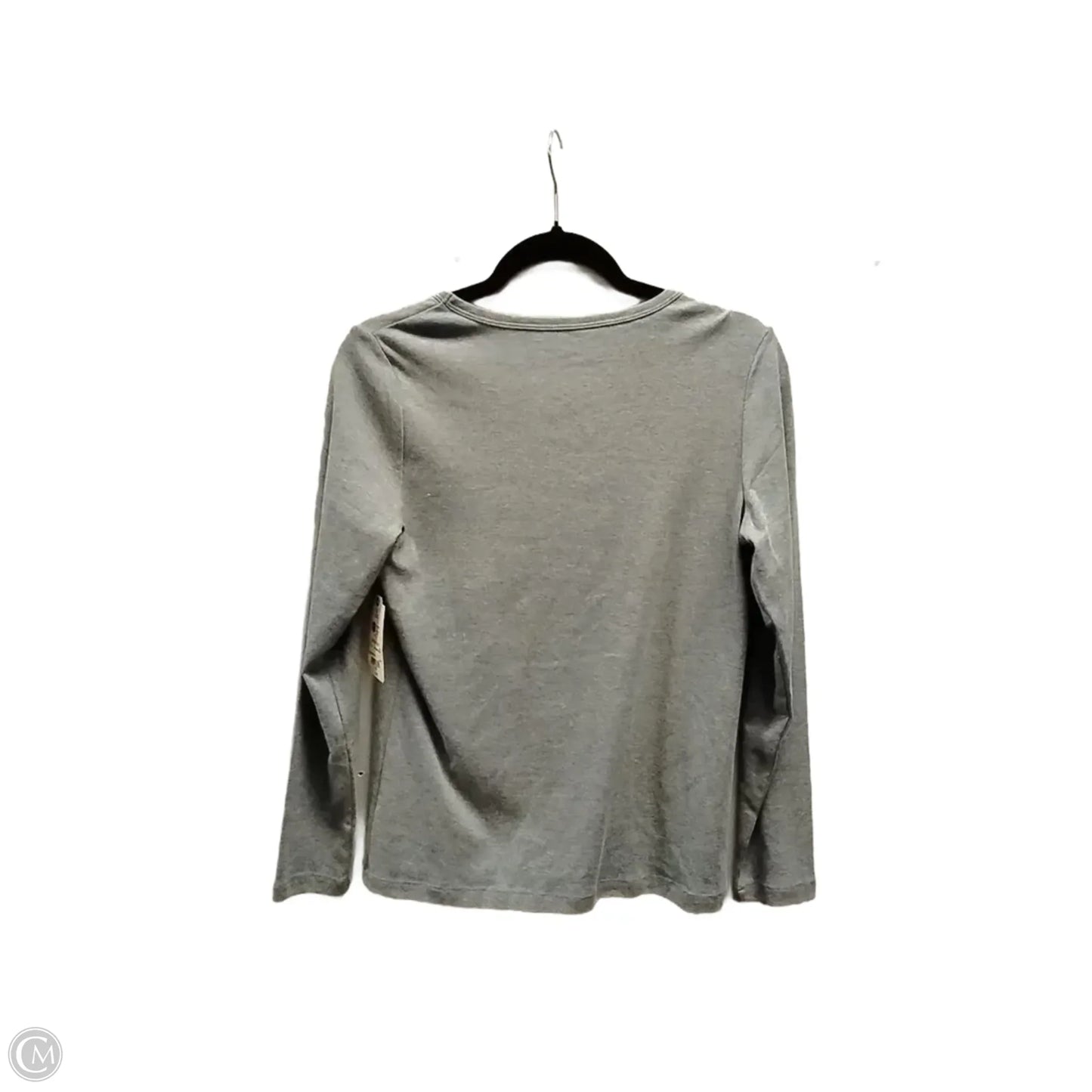 Top Long Sleeve By St Johns Bay In Grey, Size: Mp