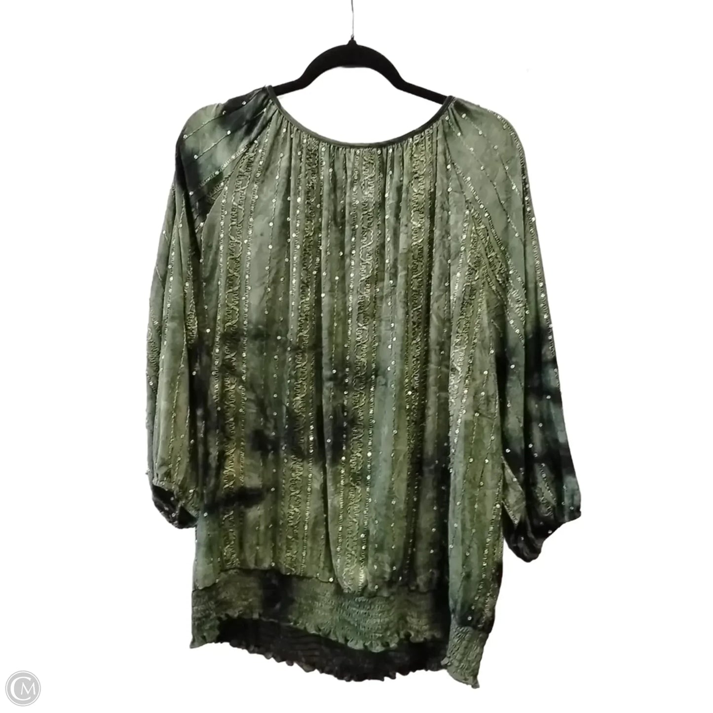 Blouse Long Sleeve By Dressbarn In Green, Size: 2x