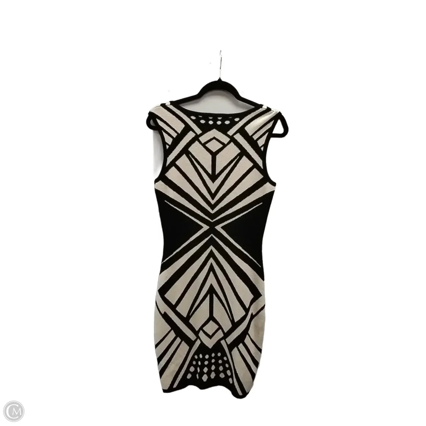 Sweater Short Sleeve By Bisou Bisou In Black & Cream, Size: L