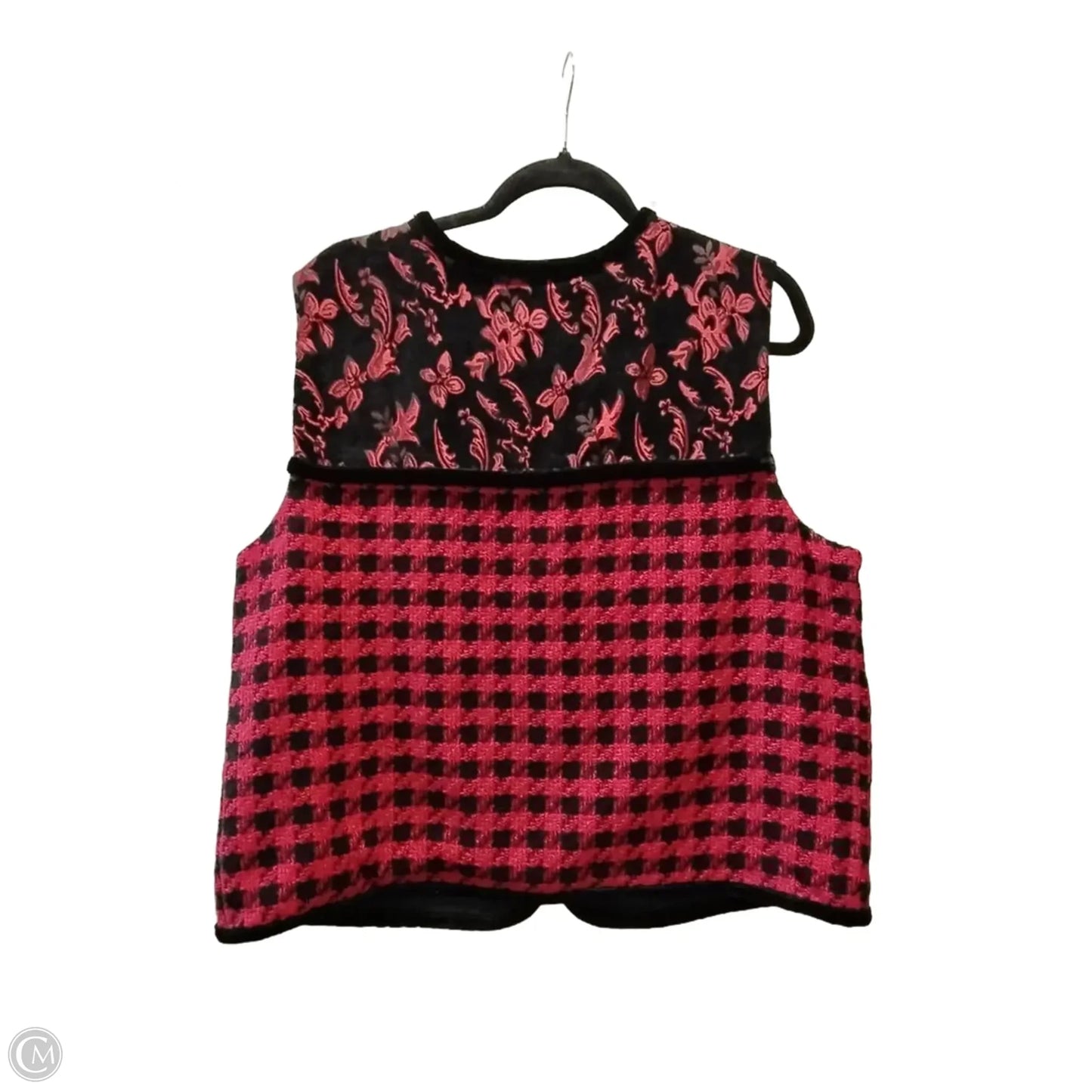 Vest Other By Coldwater Creek In Black & Red, Size: Xl