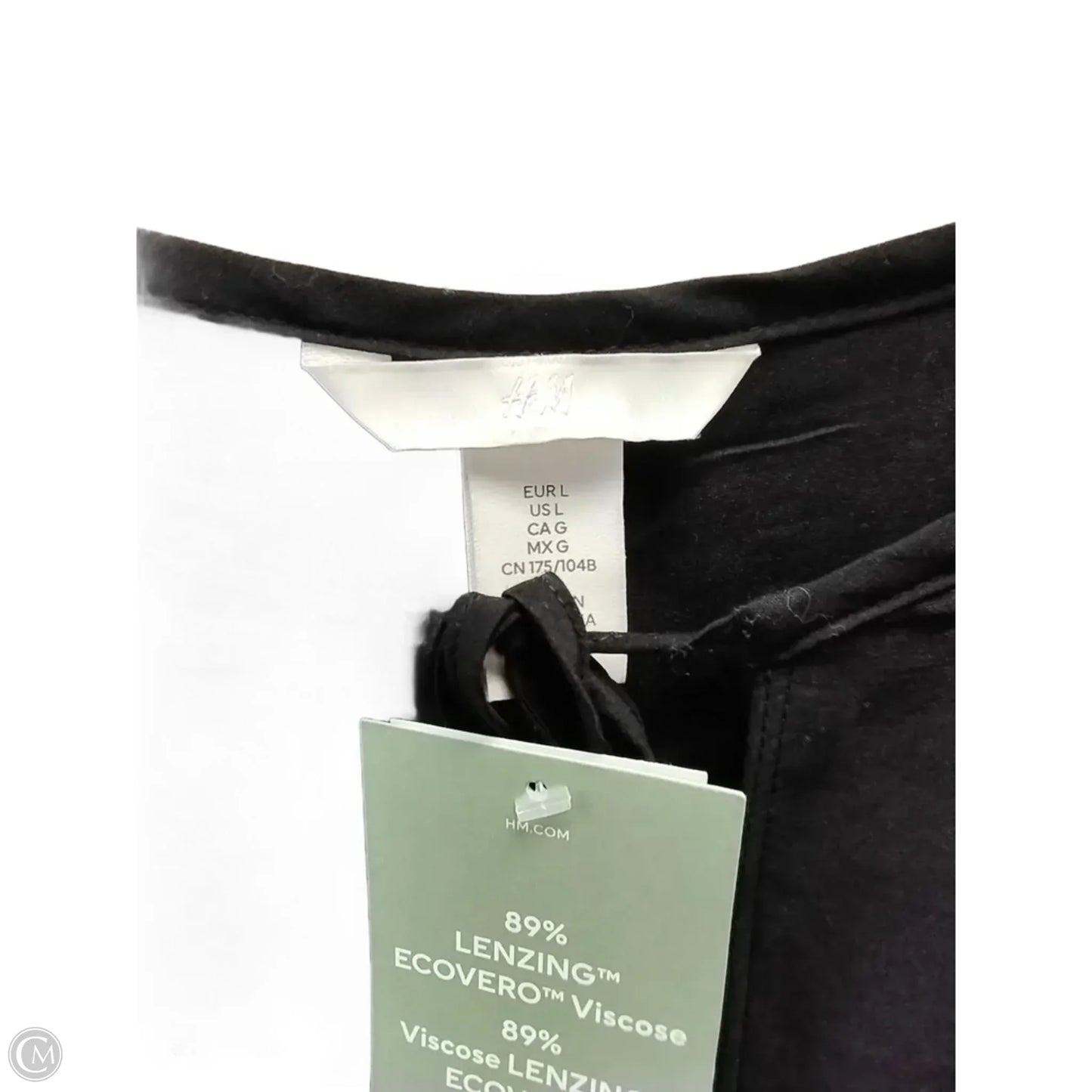 Blouse Long Sleeve By H&m In Black, Size: L