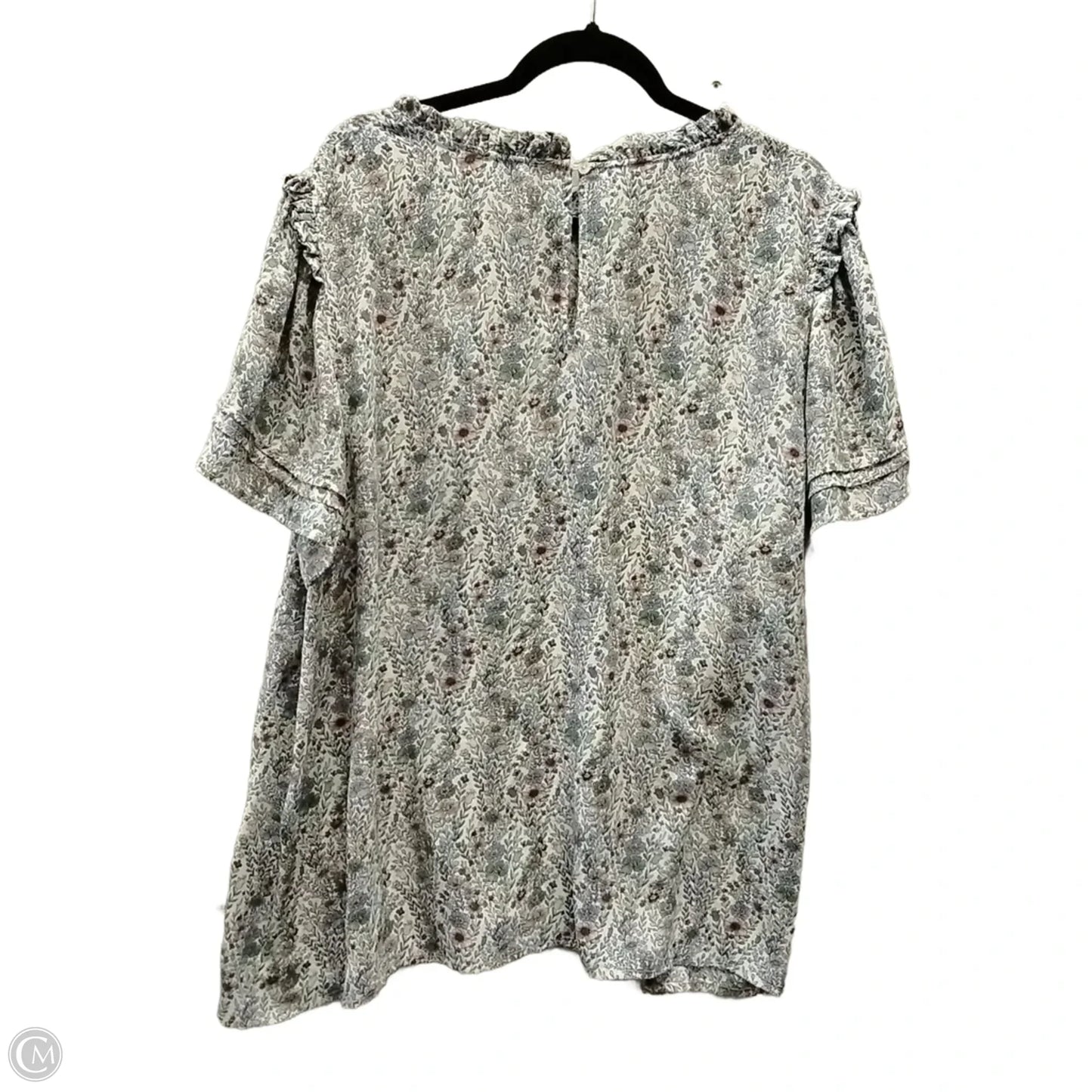 Blouse Short Sleeve By Rose And Olive In Floral Print, Size: 3x