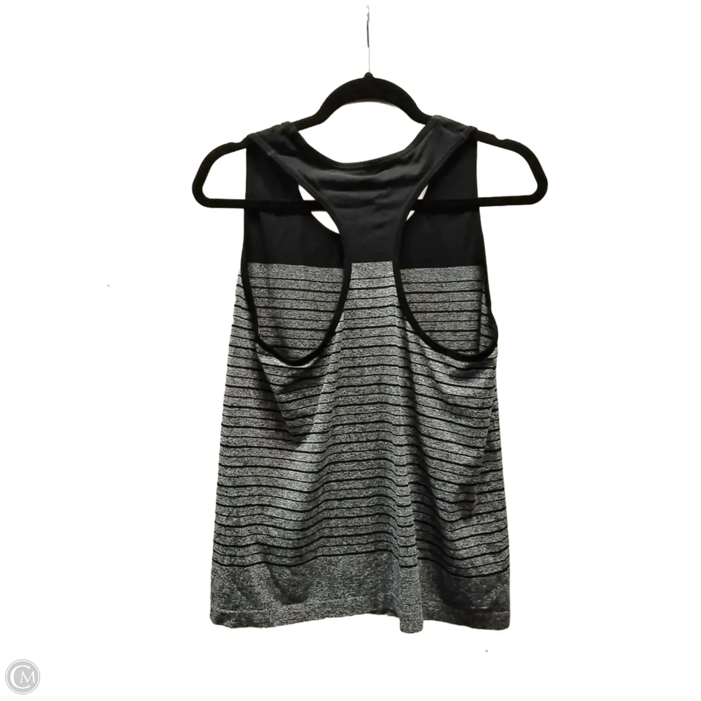 Athletic Tank Top By Danskin In Black & Grey, Size: L