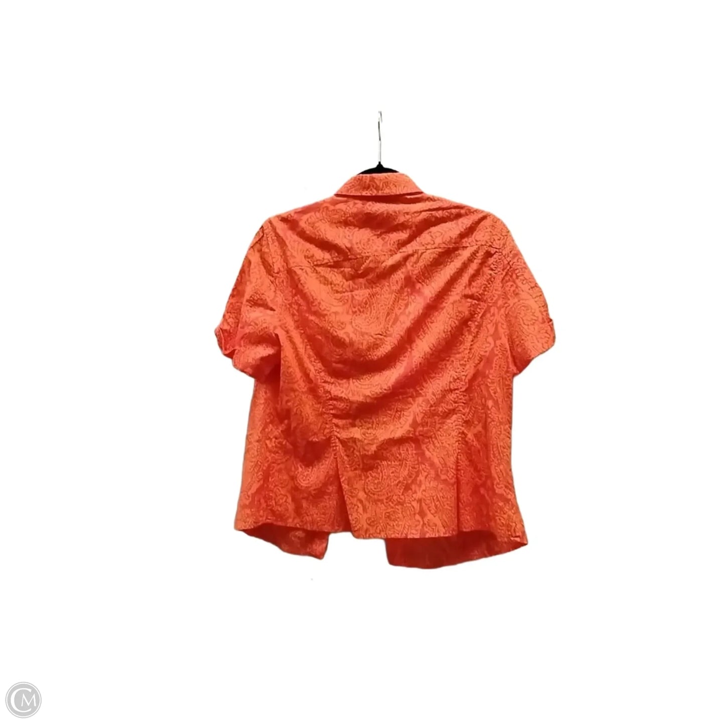 Blouse Short Sleeve By Jones New York In Orange, Size: Lp