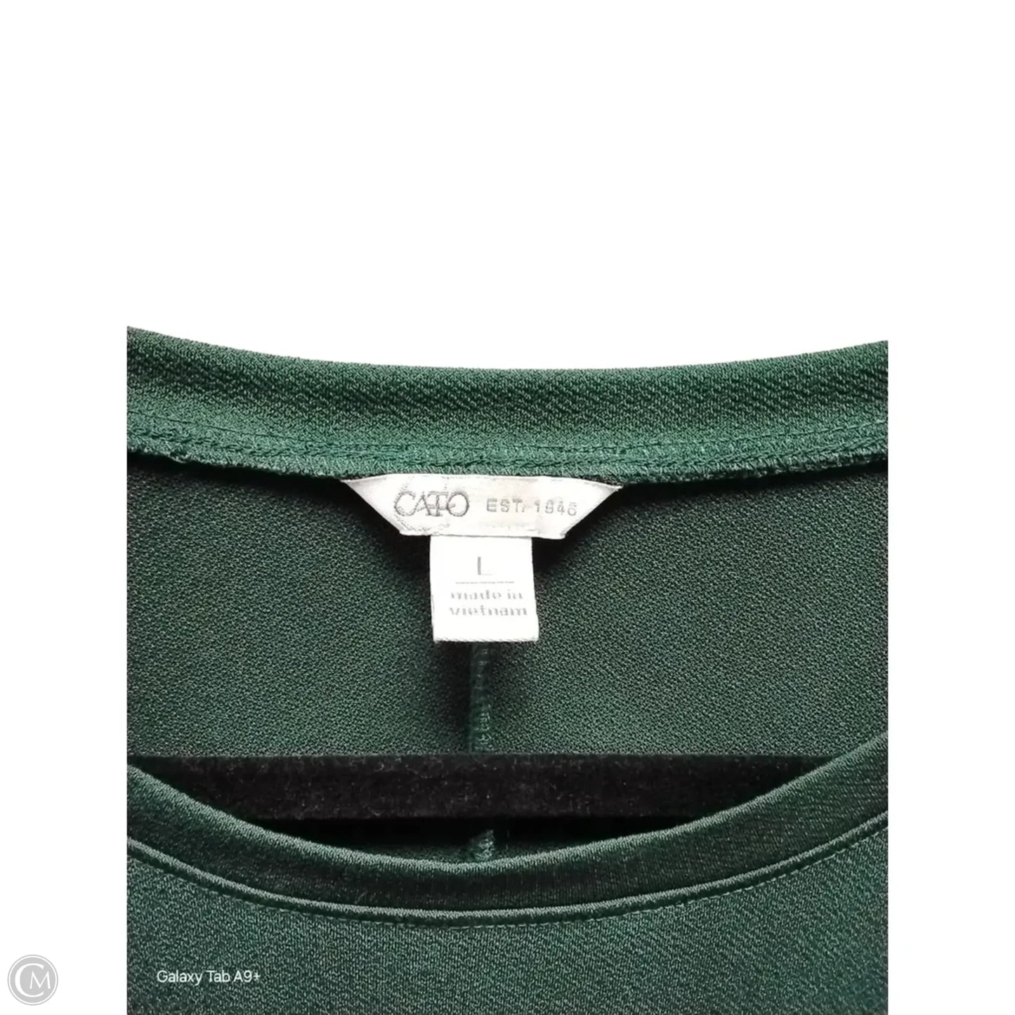 Blouse Long Sleeve By Cato In Green, Size: L