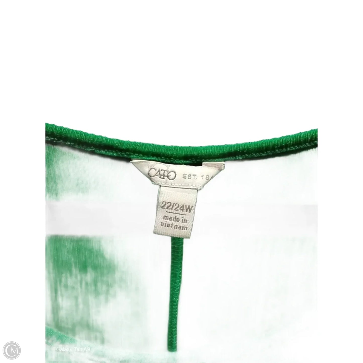 Blouse Short Sleeve By Cato In Green, Size: 3x