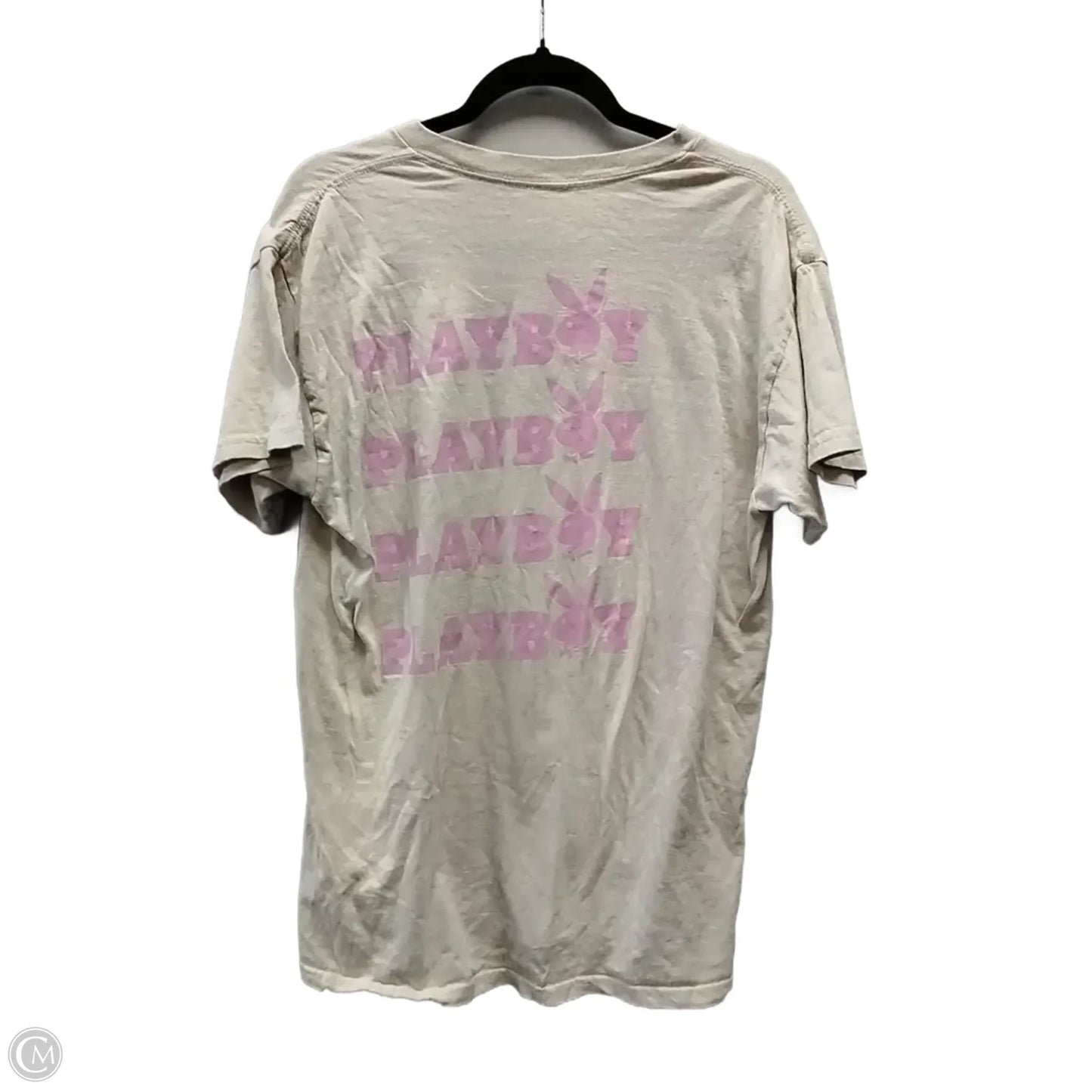 Top Short Sleeve By Clothes Mentor In Beige, Size: L