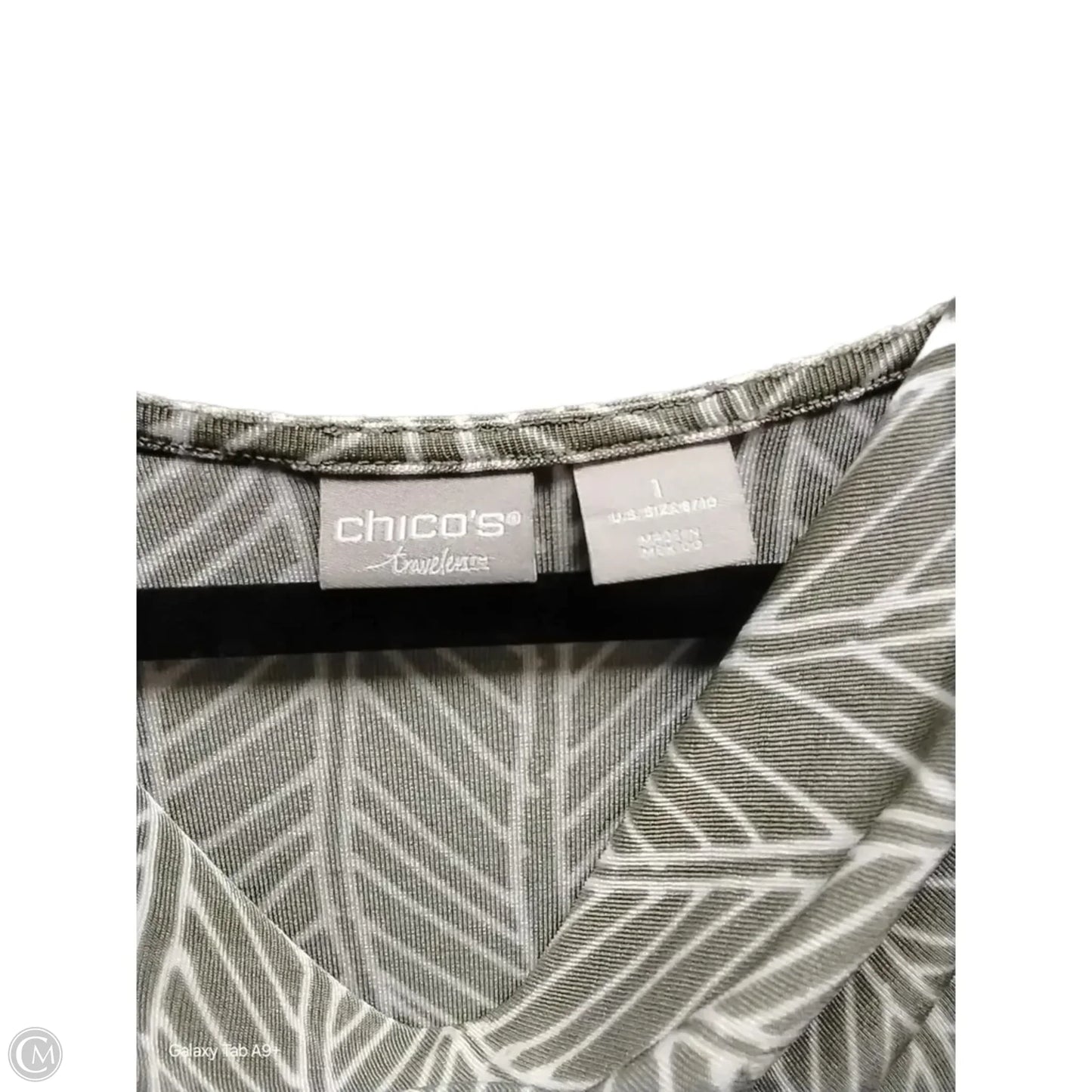 Blouse Sleeveless By Chicos In Green, Size: M