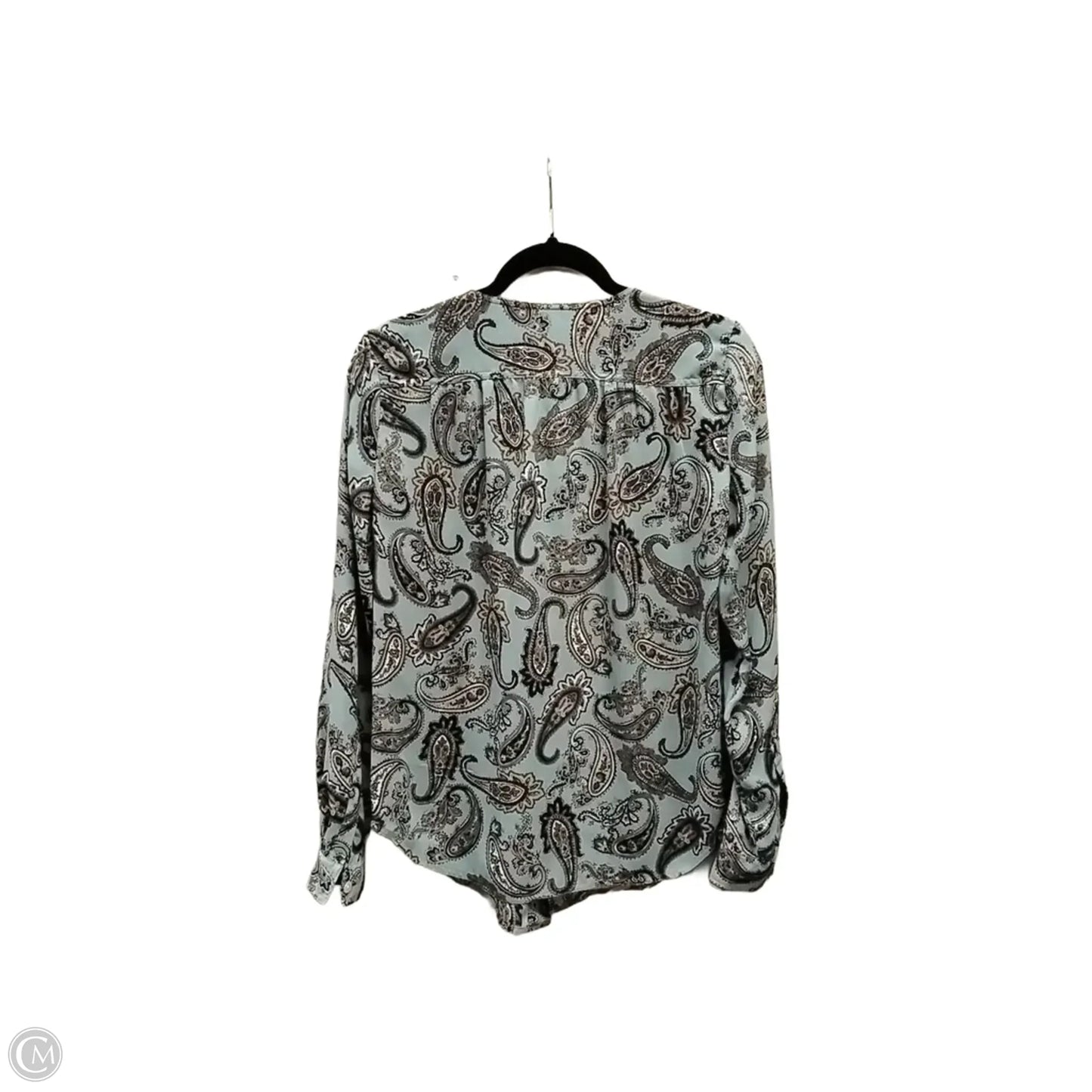 Blouse Long Sleeve By Loft In Paisley Print, Size: Xs