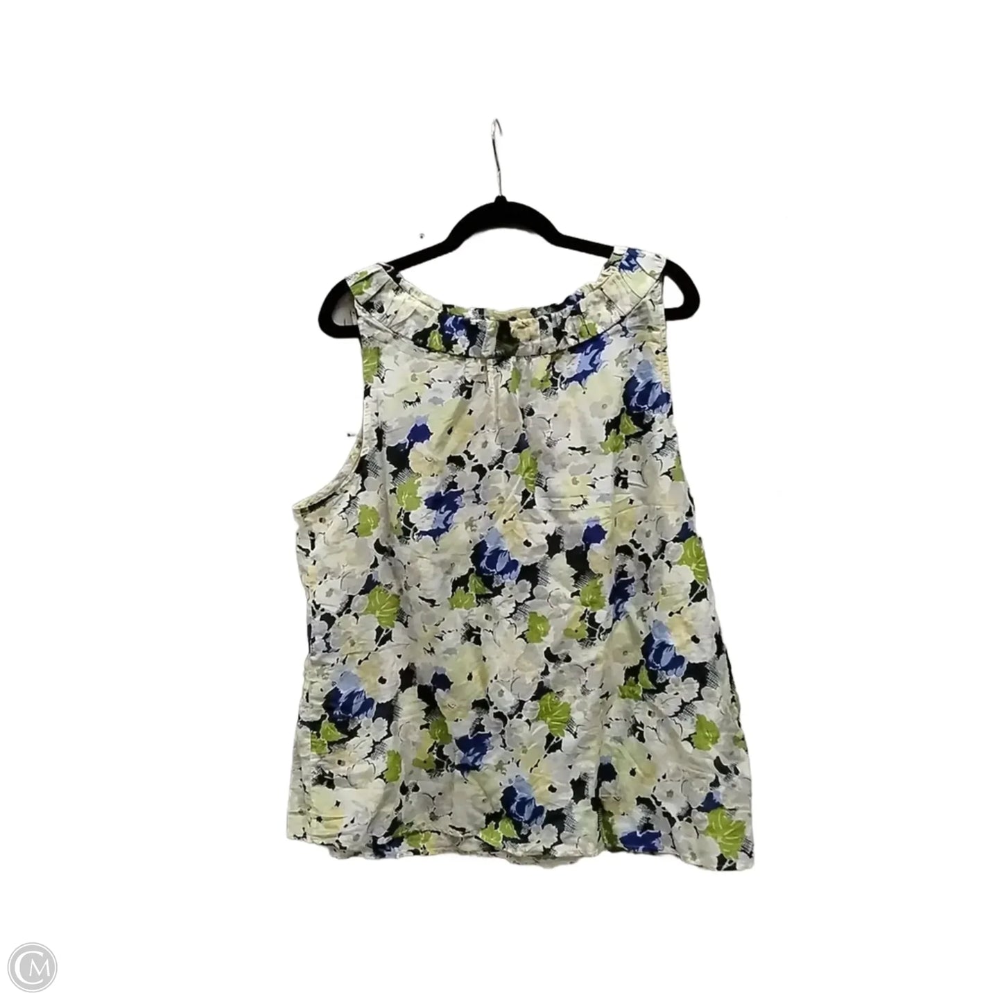 Blouse Sleeveless By Loft In Floral Print, Size: Xxl