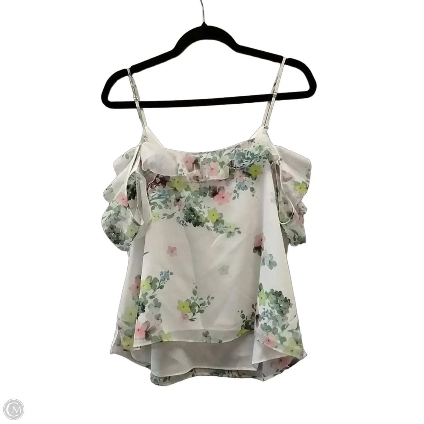 Blouse Short Sleeve By Ted Baker In Floral Print, Size: L
