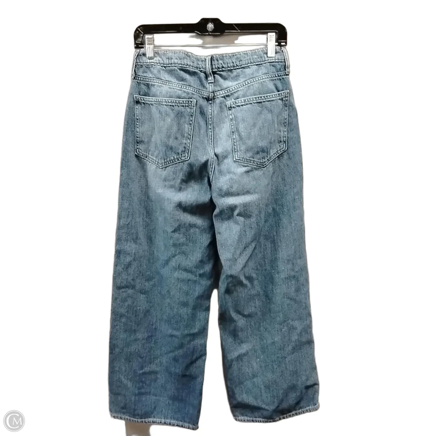 Jeans Wide Leg By Gap In Blue Denim, Size: 4