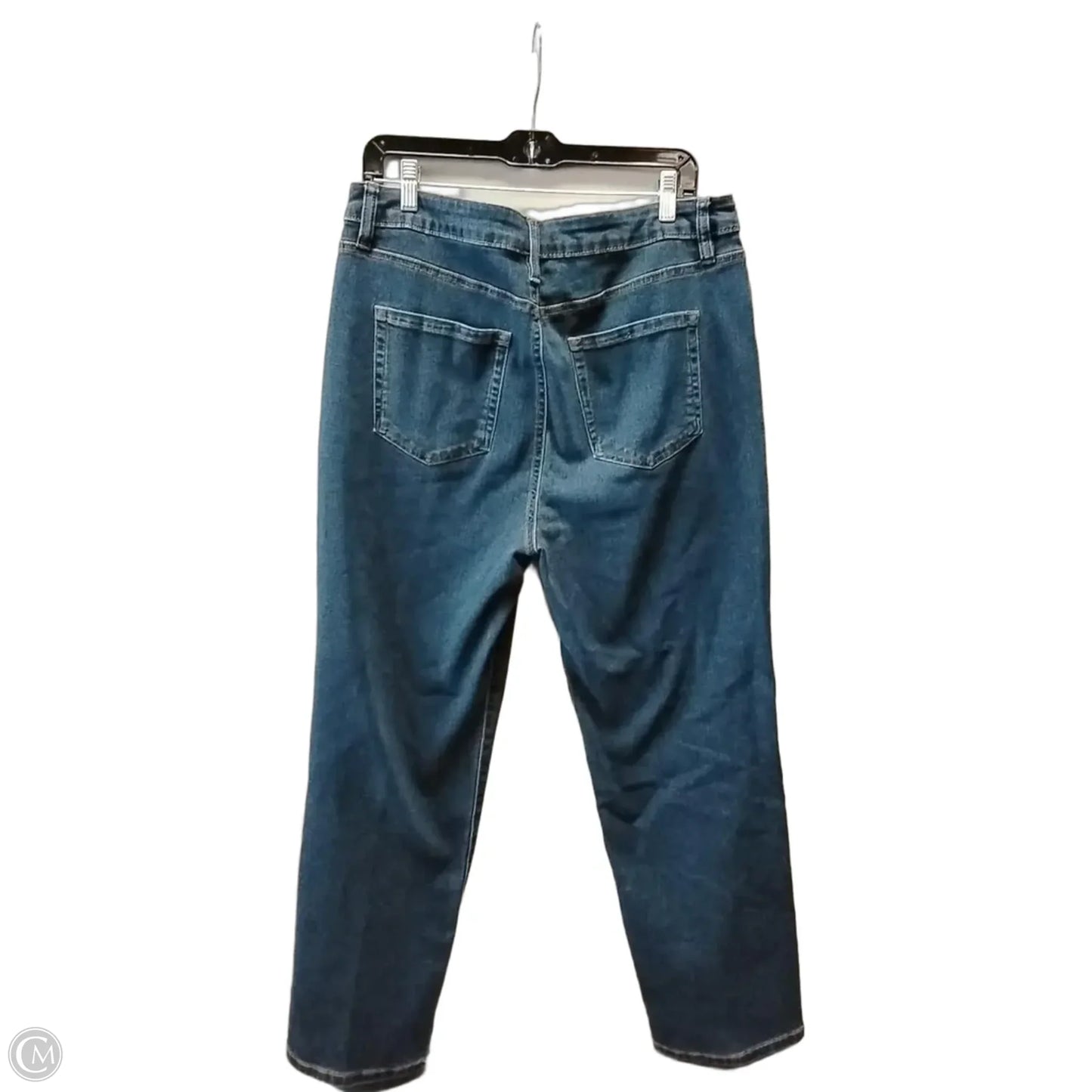 Jeans Straight By Susan Graver In Blue Denim, Size: 16