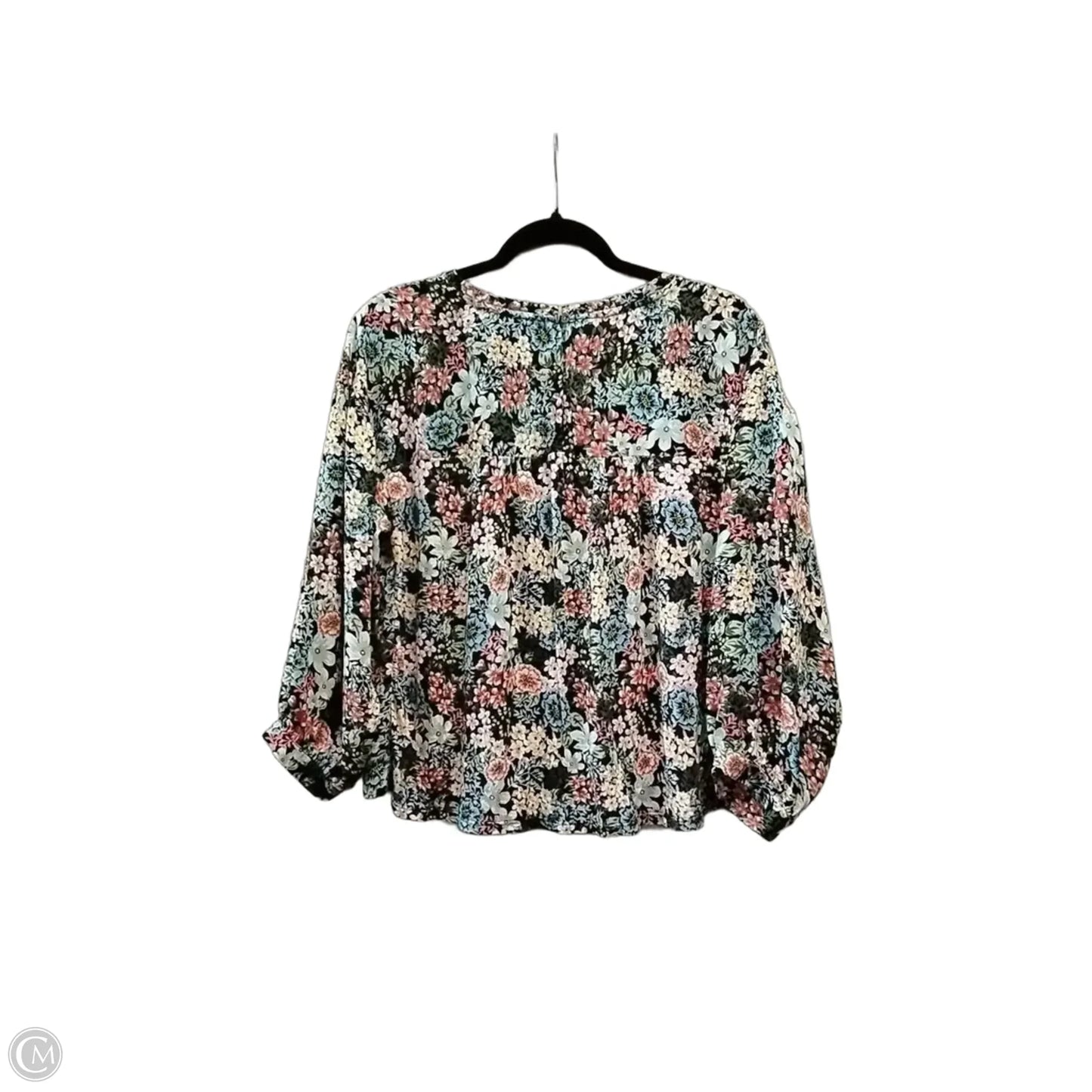 Blouse Long Sleeve By Loft In Floral Print, Size: S