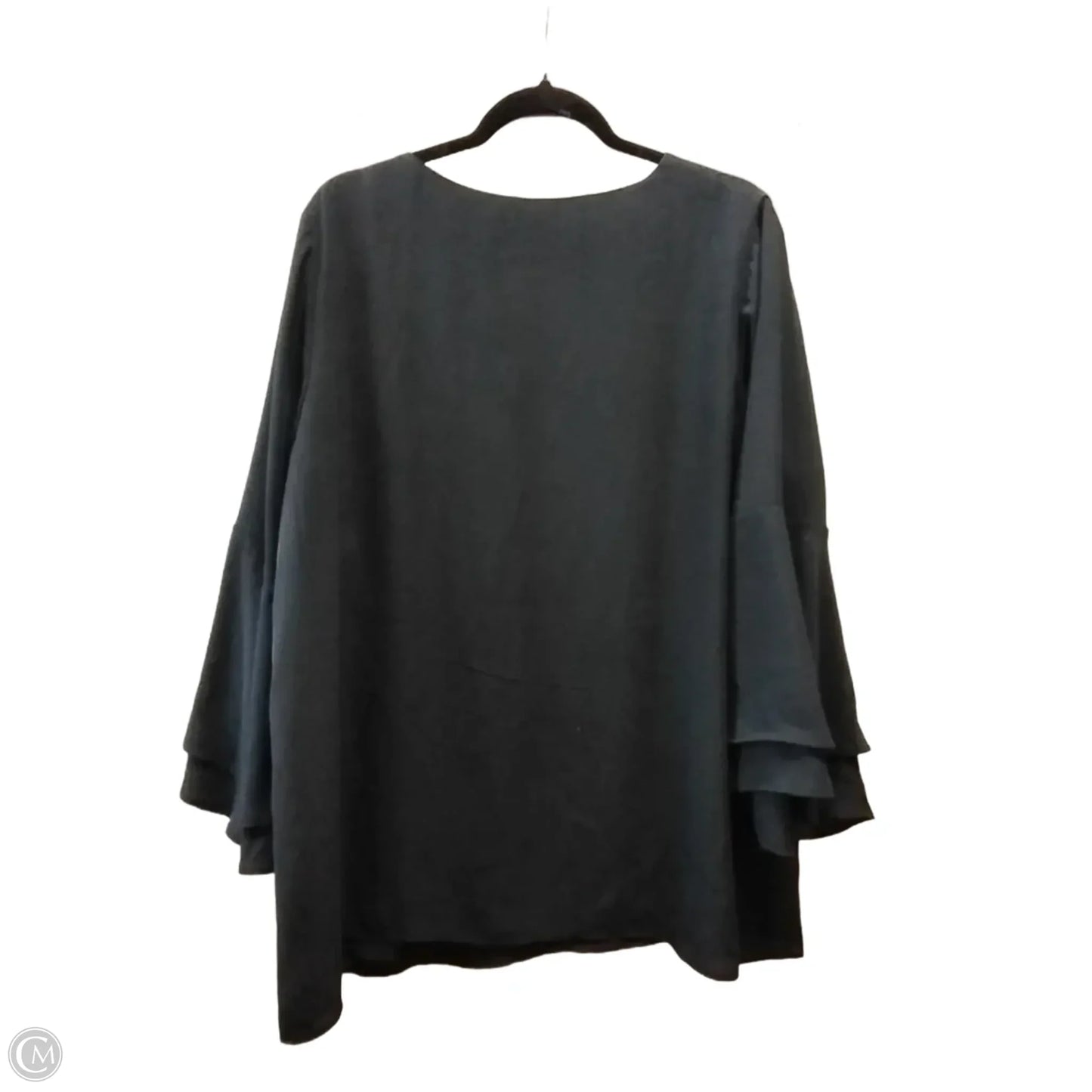 Blouse Long Sleeve By Clothes Mentor In Black, Size: 1x