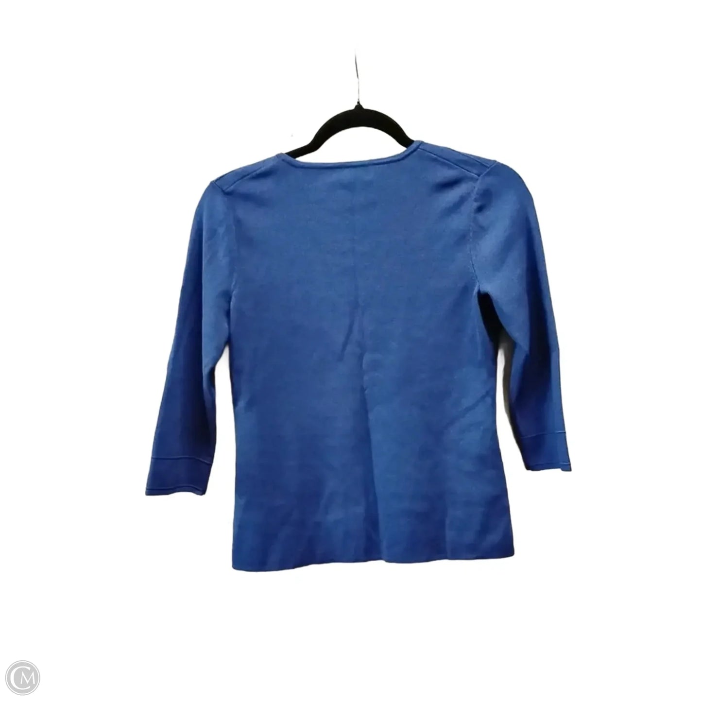Top 3/4 Sleeve By Cable And Gauge In Blue, Size: Sp