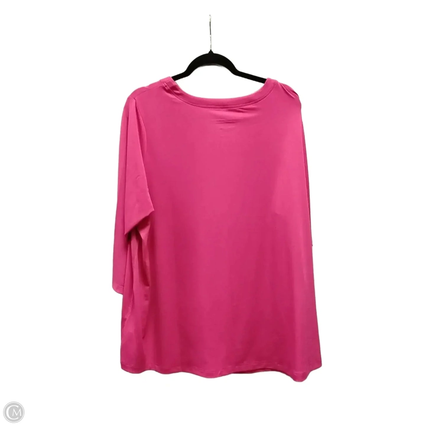 Top Long Sleeve By Susan Graver In Pink, Size: 2x