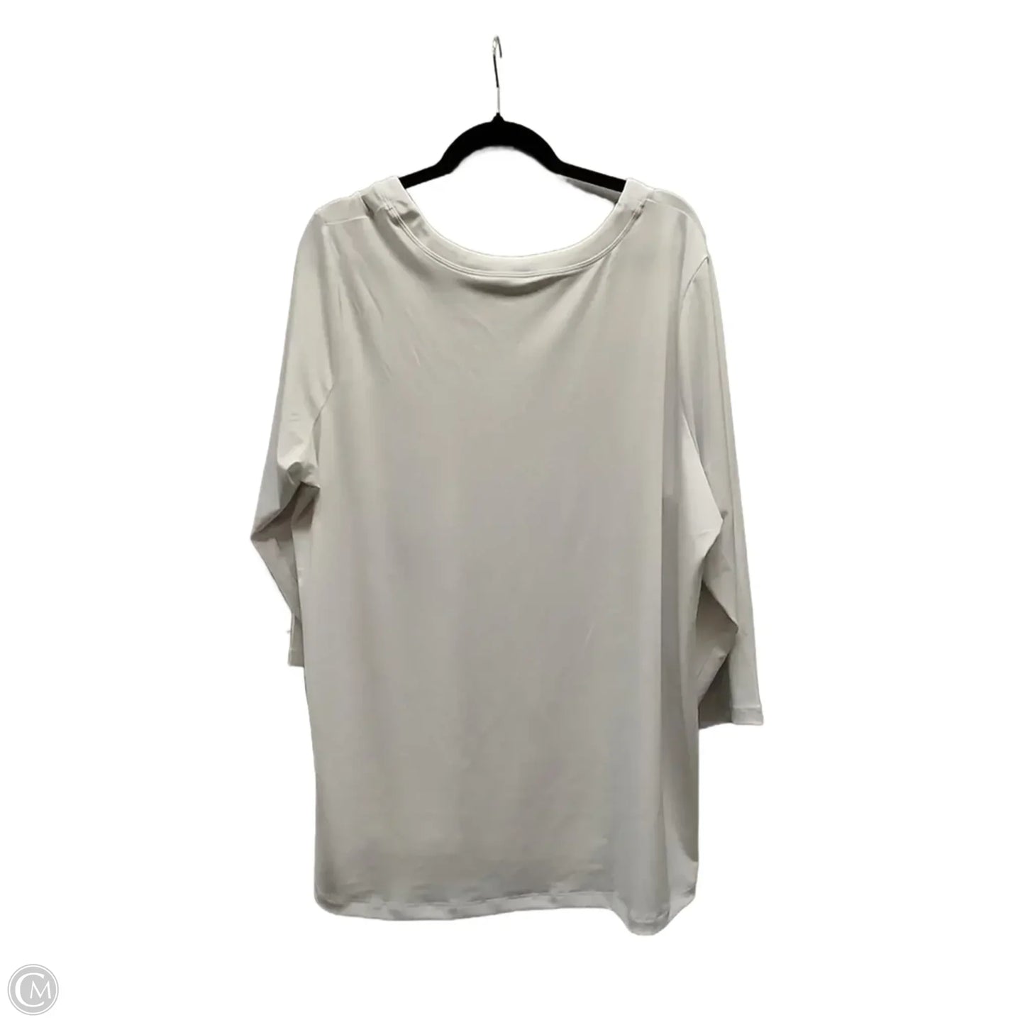 Top Long Sleeve By Susan Graver In White, Size: 2x