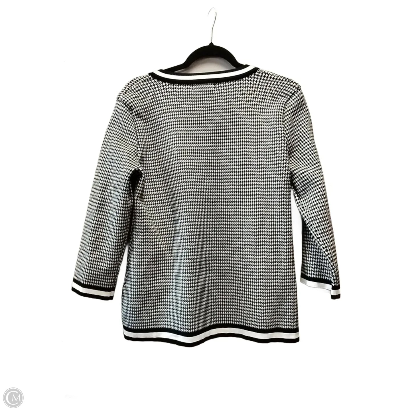 Jacket Designer By Karl Lagerfeld In Black & White, Size: L