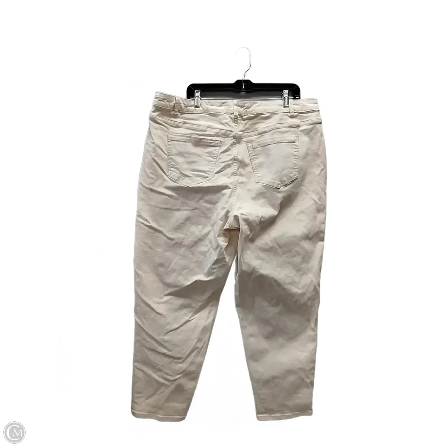 Jeans Straight By Eloquii In White, Size: 18