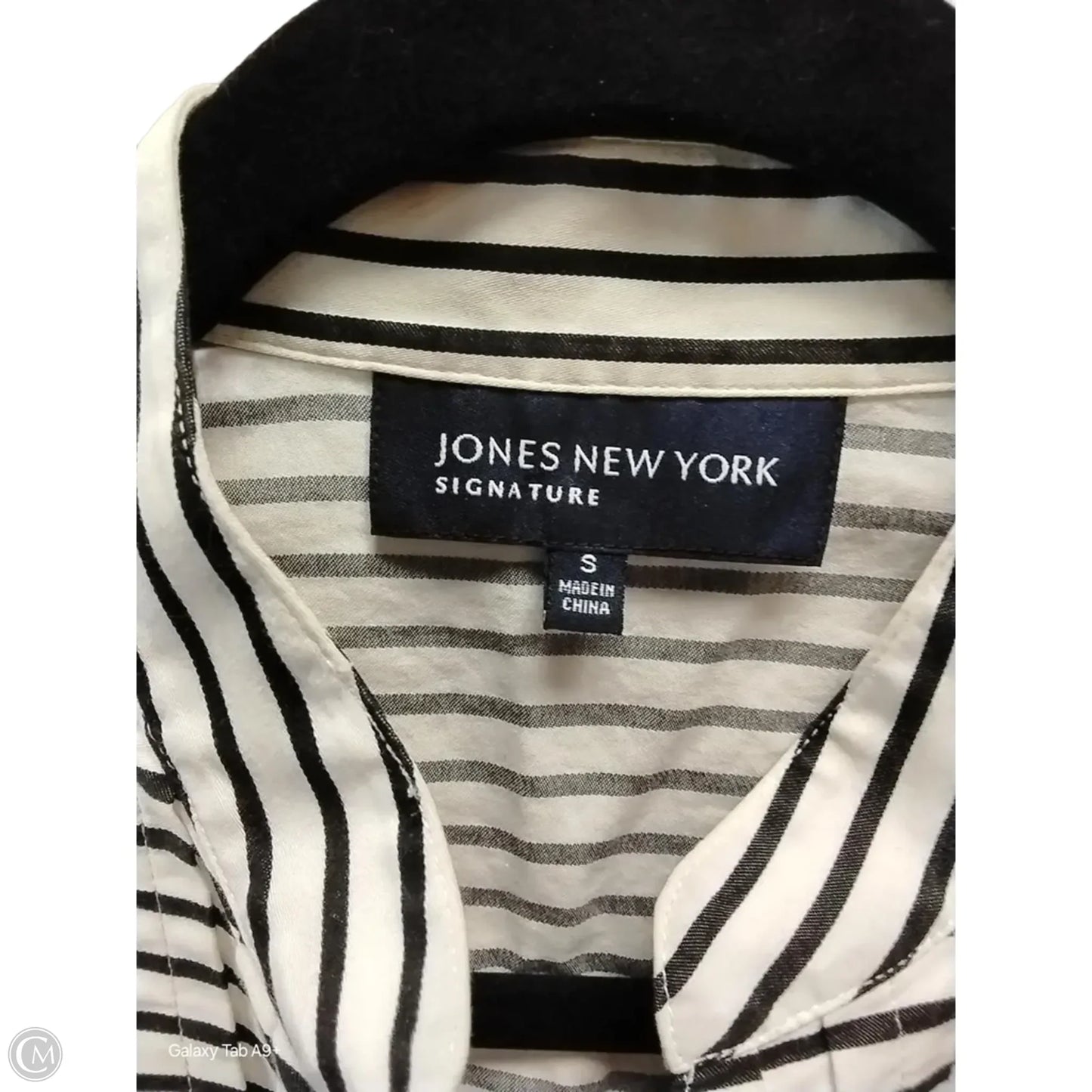 Top Sleeveless By Jones New York In Striped Pattern, Size: S