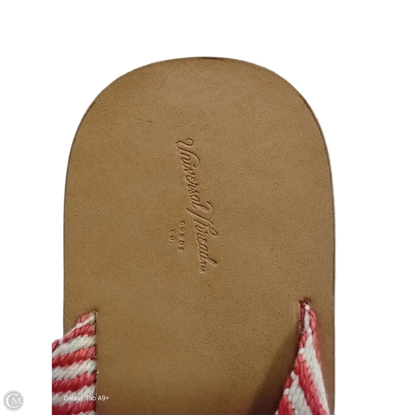 Sandals Flats By Universal Thread In Red & Tan, Size: 12