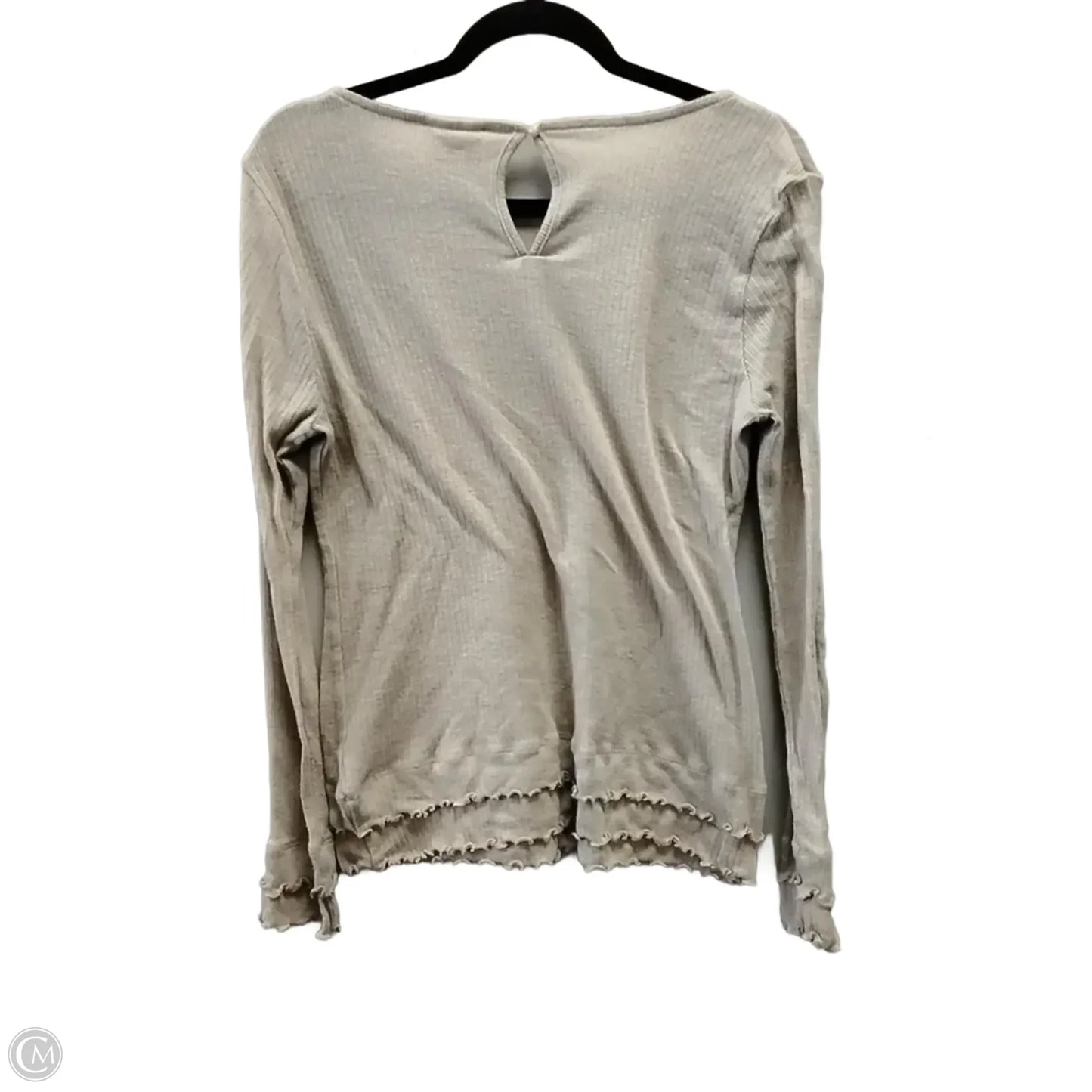 Top Long Sleeve By Ana In Beige, Size: L