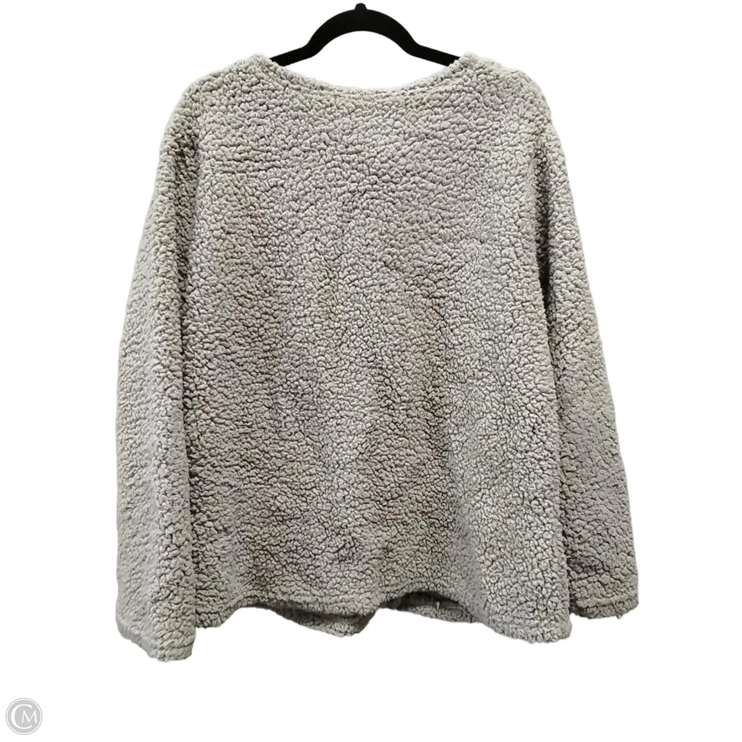 Sweatshirt Collar By Clothes Mentor In Grey, Size: 3x