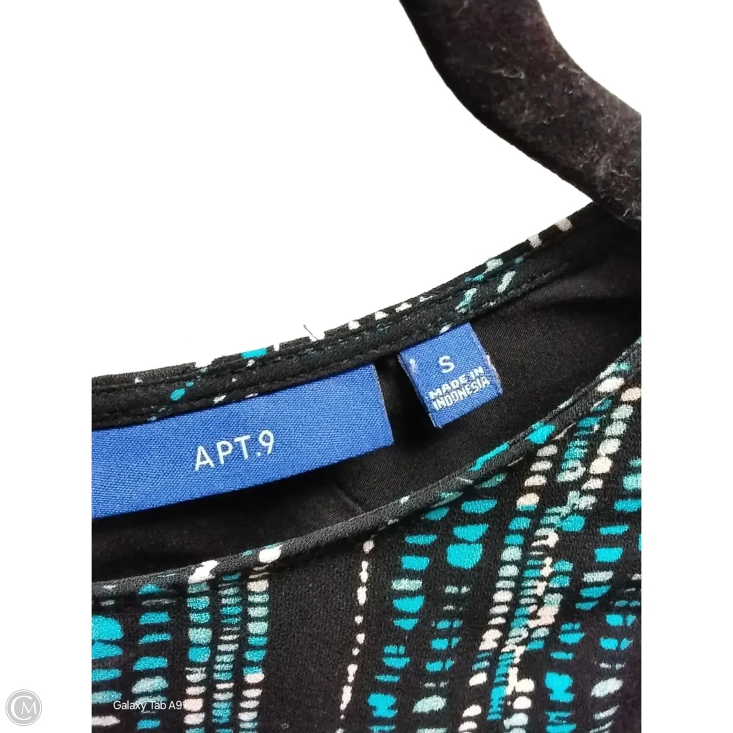 Dress Casual Midi By Apt 9 In Black & Blue, Size: S