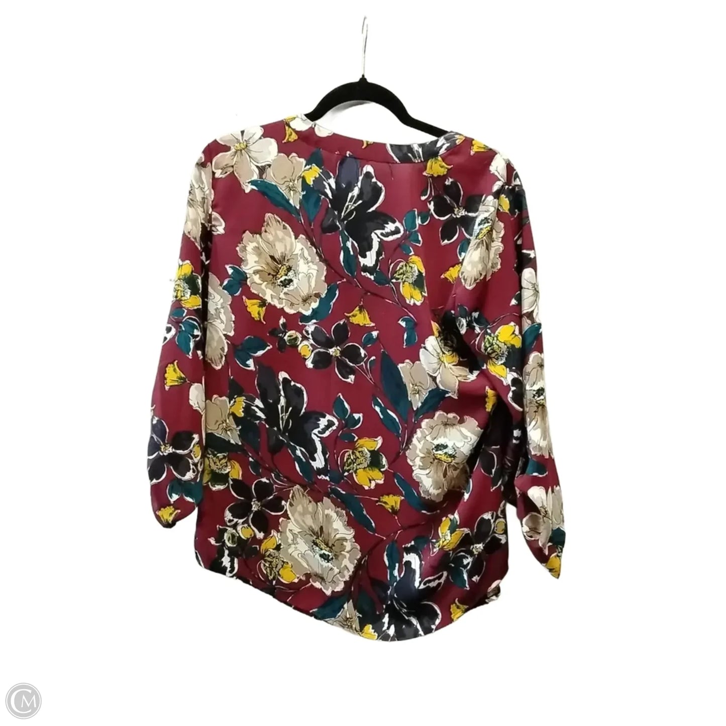 Blouse Long Sleeve By Jones New York In Floral Print, Size: S