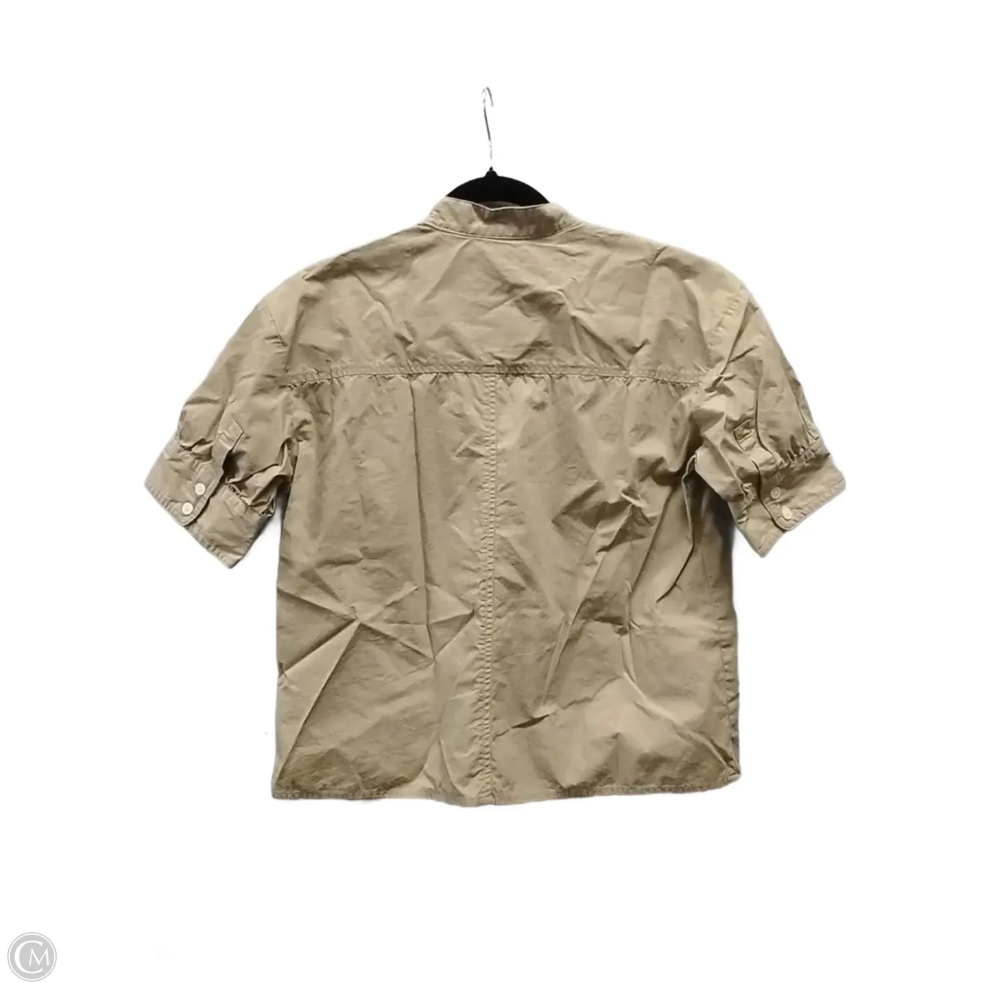 Blouse Short Sleeve By Banana Republic In Brown, Size: S