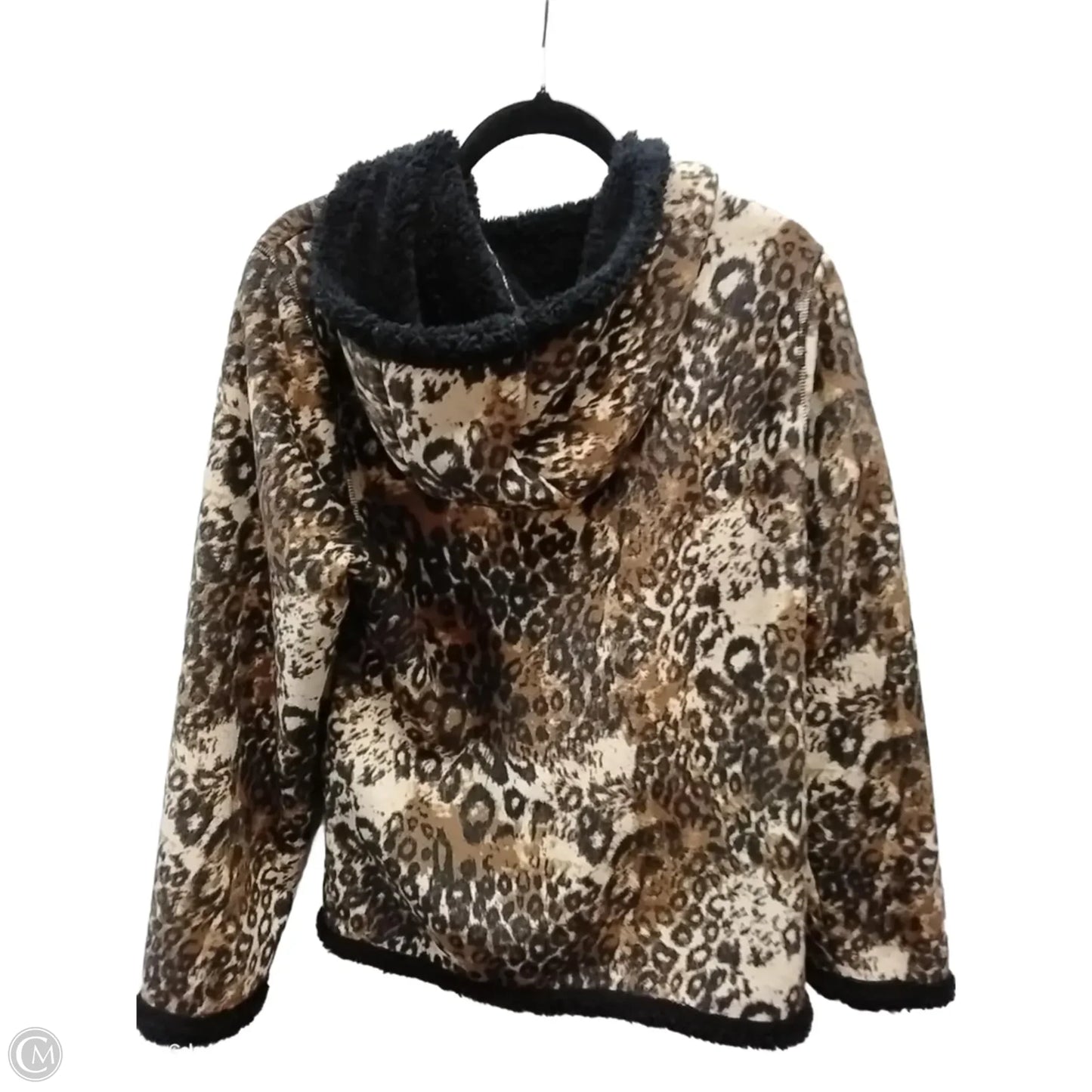 Sweatshirt Hoodie By Faded Glory In Animal Print, Size: L