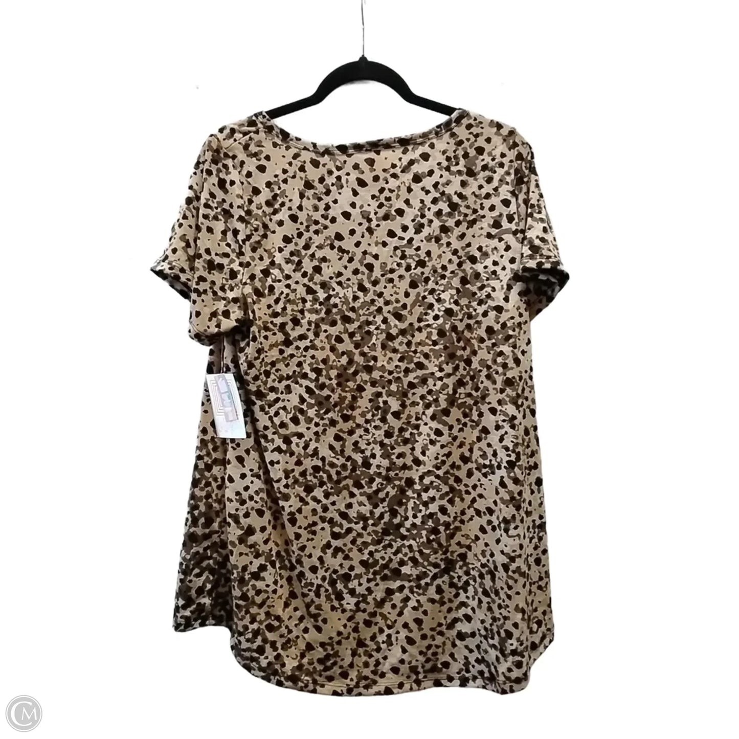 Top Short Sleeve Basic By Lularoe In Animal Print, Size: Xl
