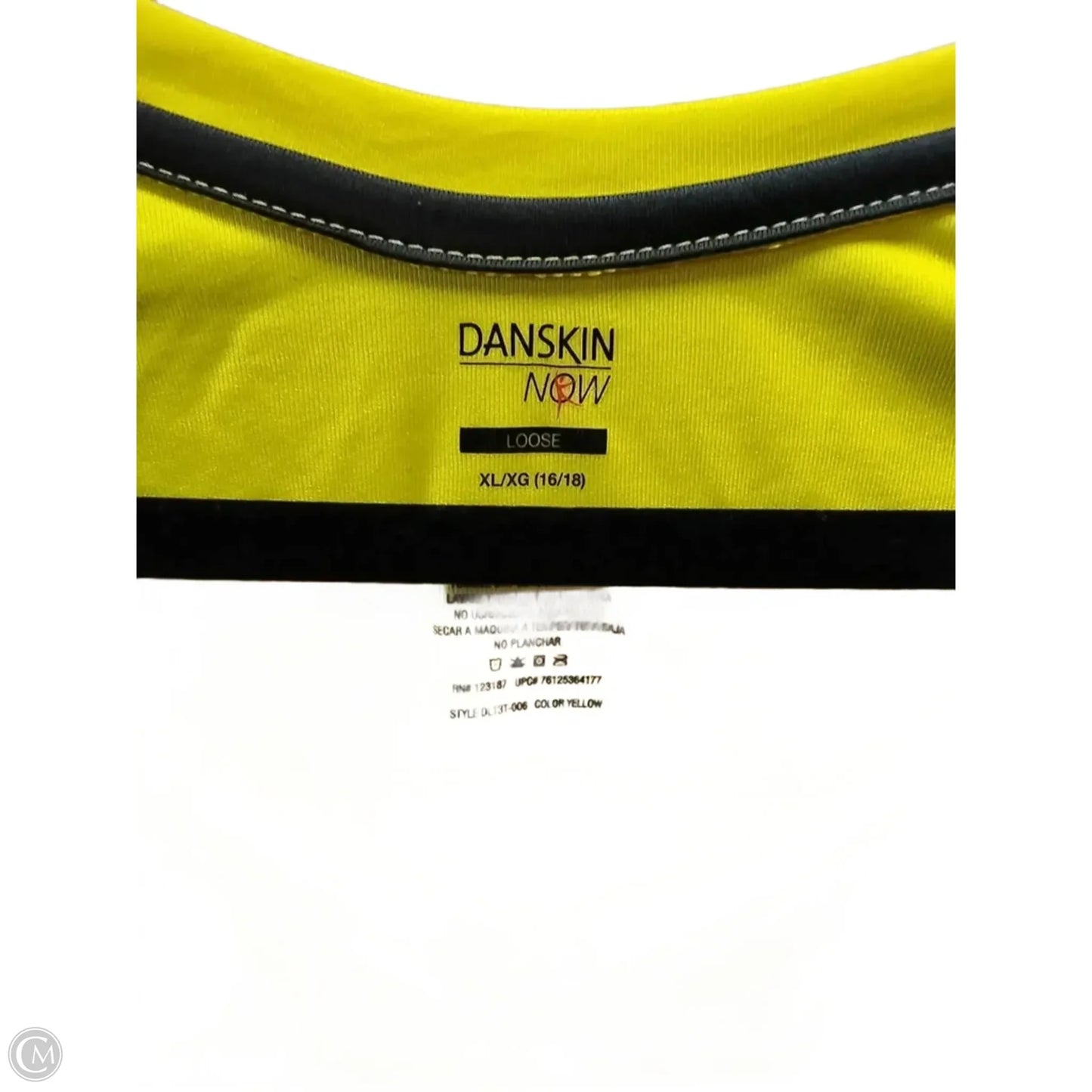 Athletic Top Short Sleeve By Danskin Now In Yellow, Size: Xl