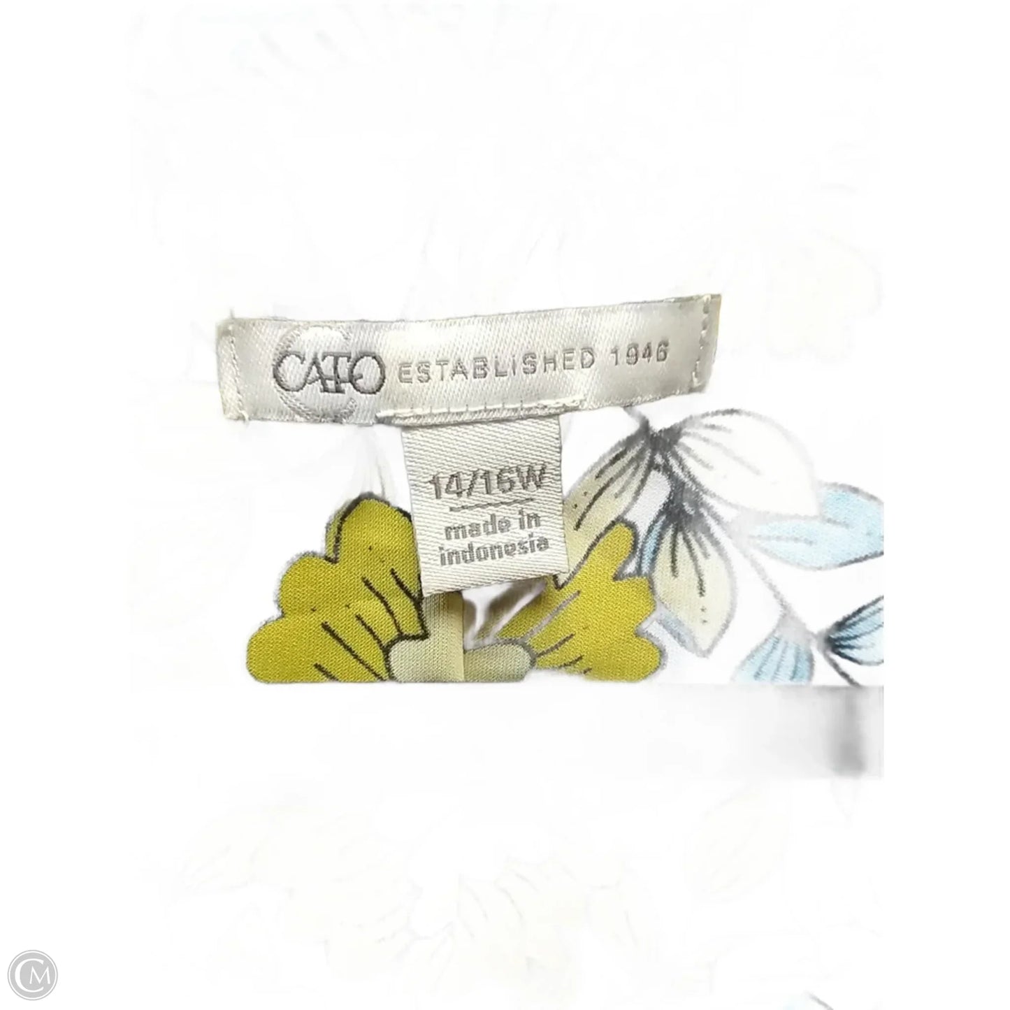 Blouse Short Sleeve By Cato In Floral Print, Size: Xl