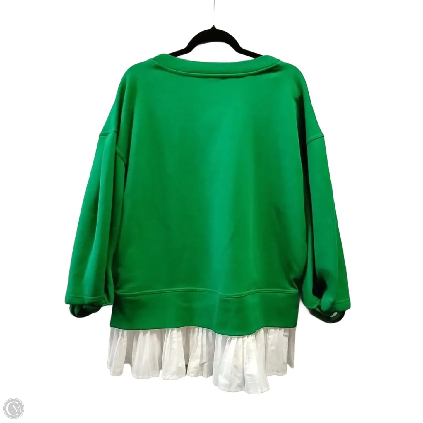 Sweatshirt Collar By Maeve In Green, Size: M