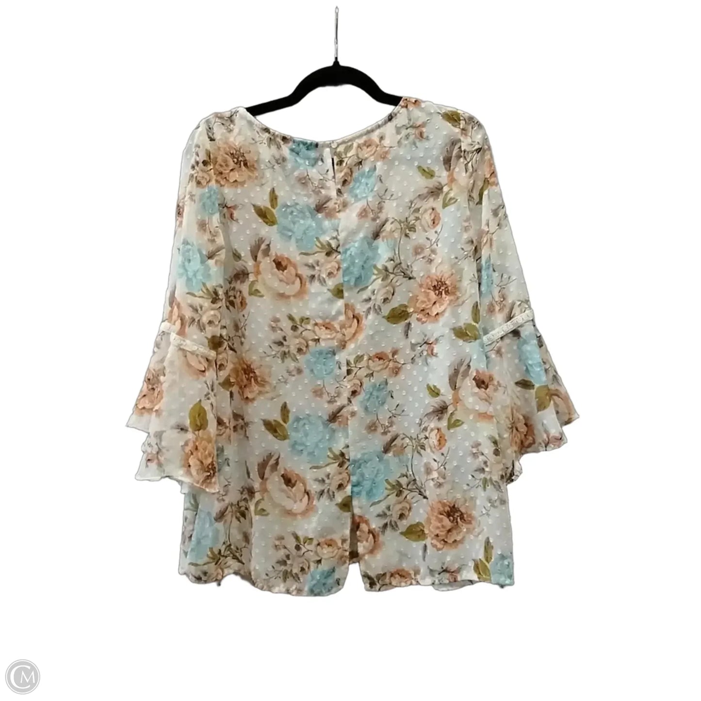 Blouse Long Sleeve By Sara Michelle In Floral Print, Size: M