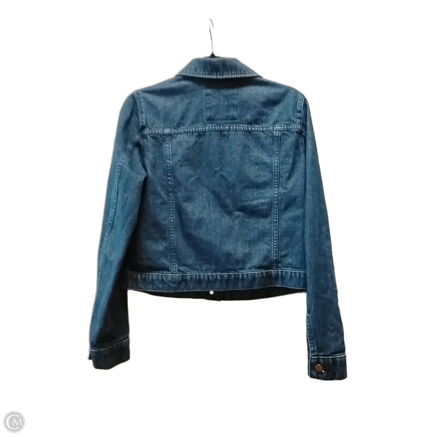 Jacket Designer By Michael Kors In Blue Denim, Size: M